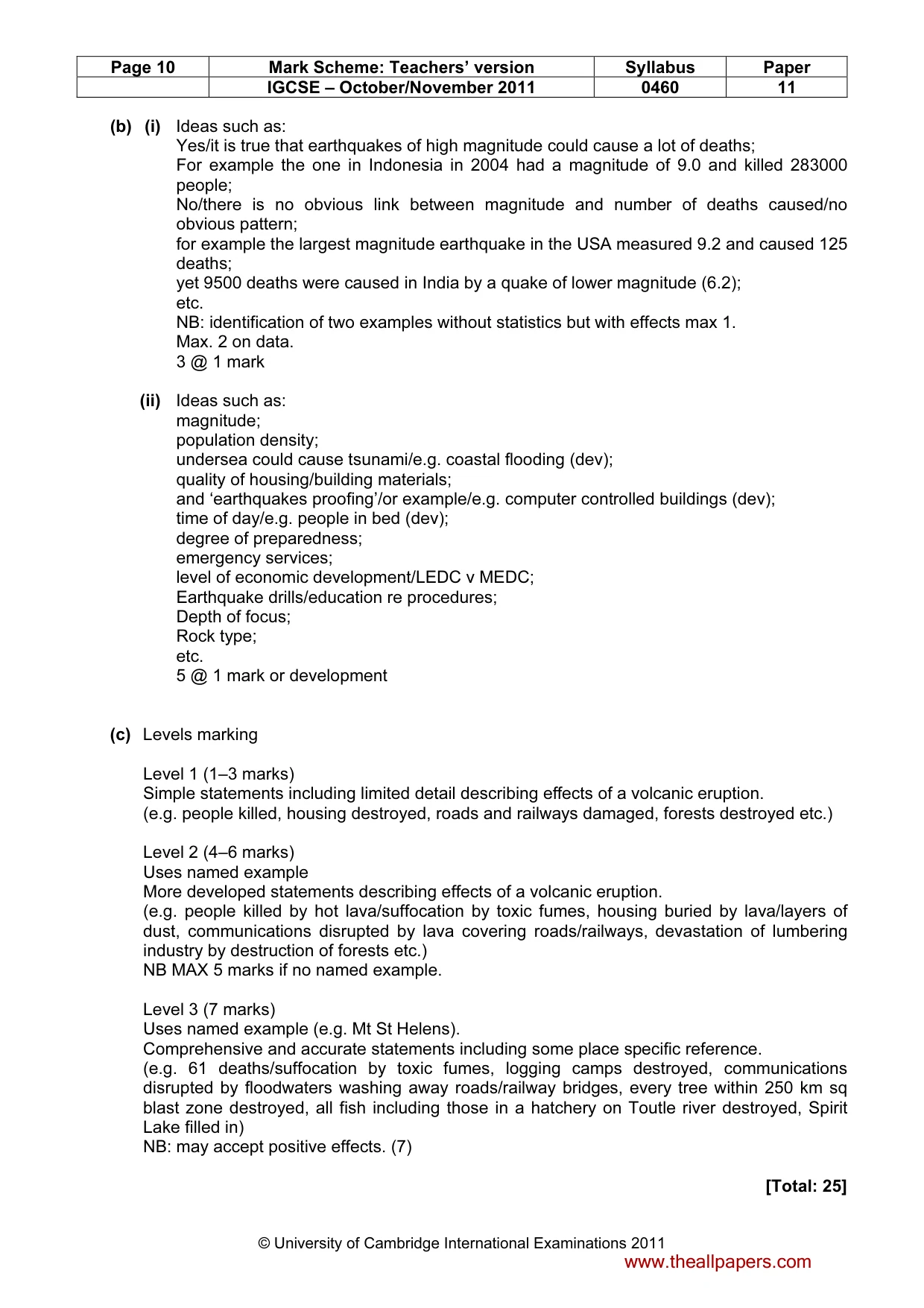 Mark scheme, page 10 of 14