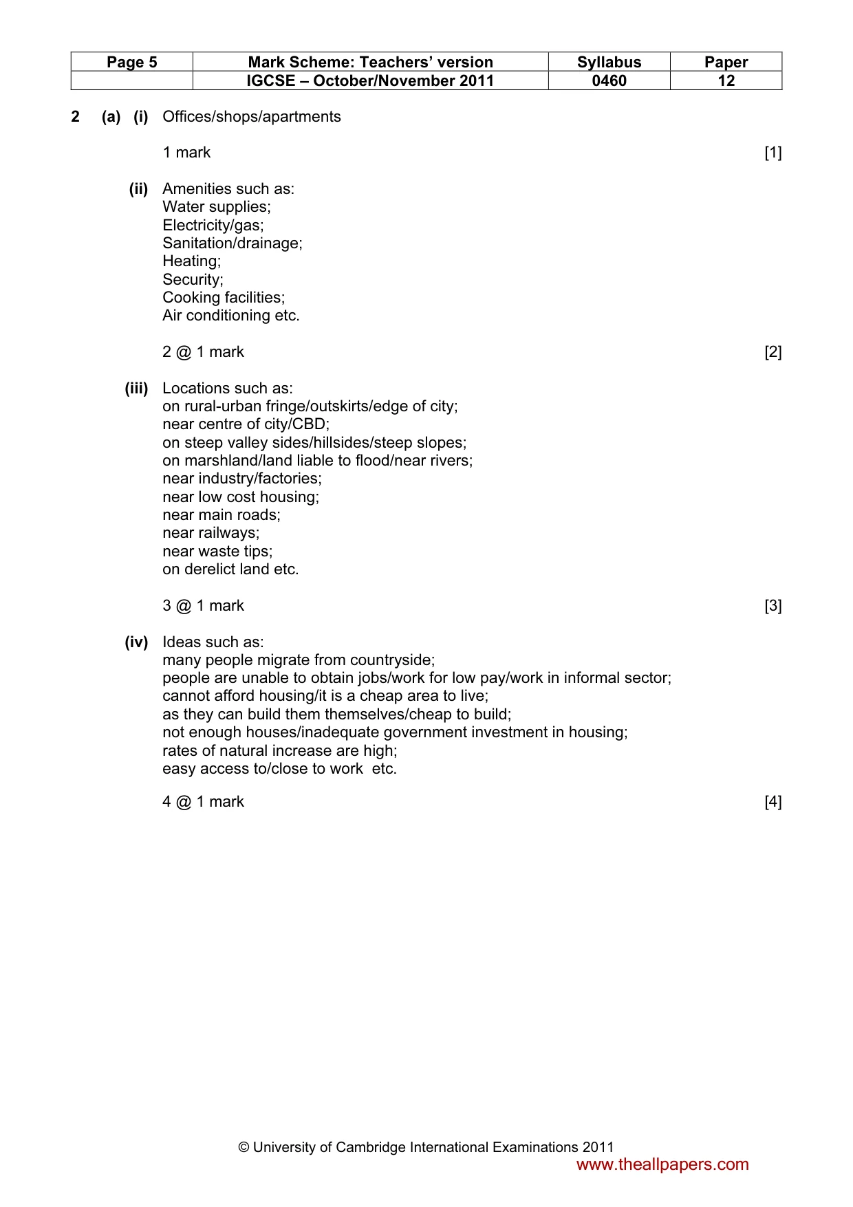 Mark scheme, page 5 of 17