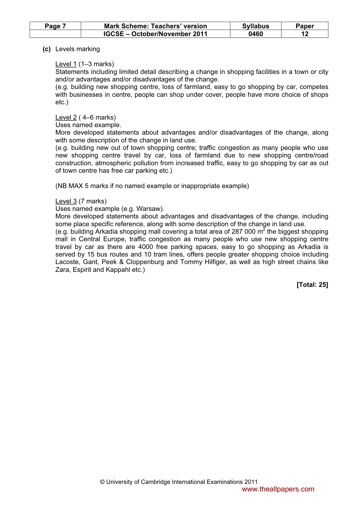 Mark scheme, page 7 of 17