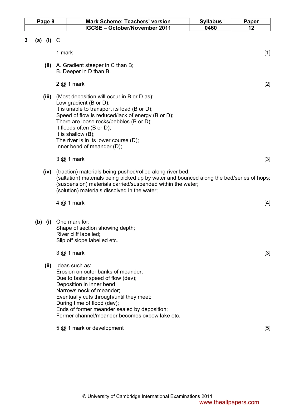 Mark scheme, page 8 of 17