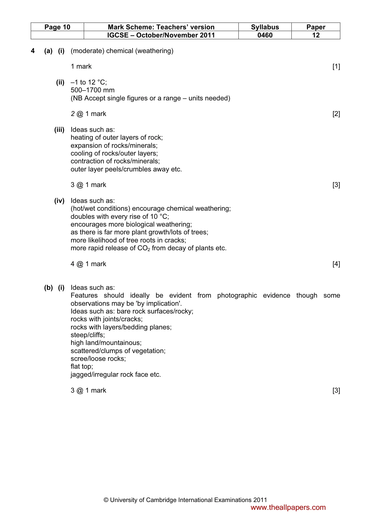 Mark scheme, page 10 of 17
