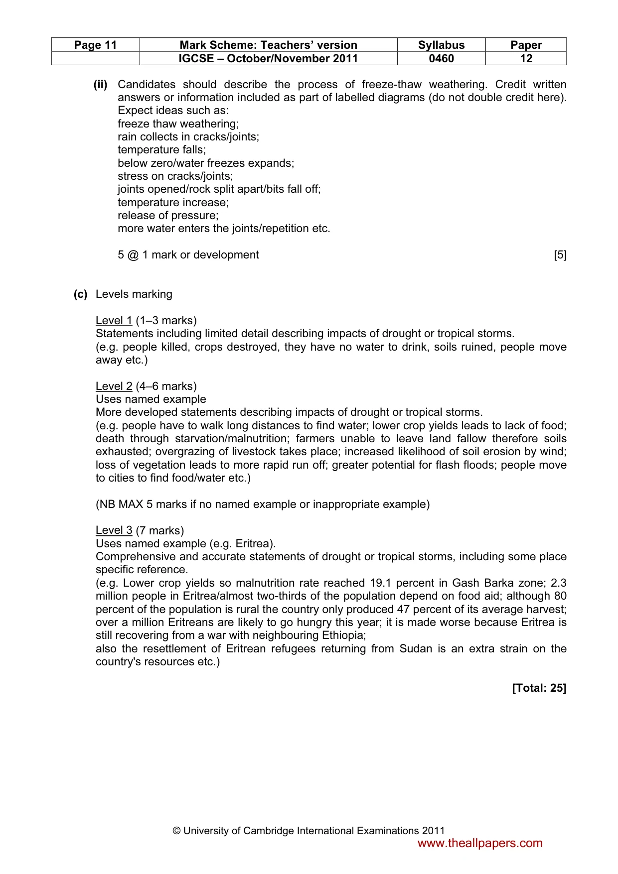 Mark scheme, page 11 of 17