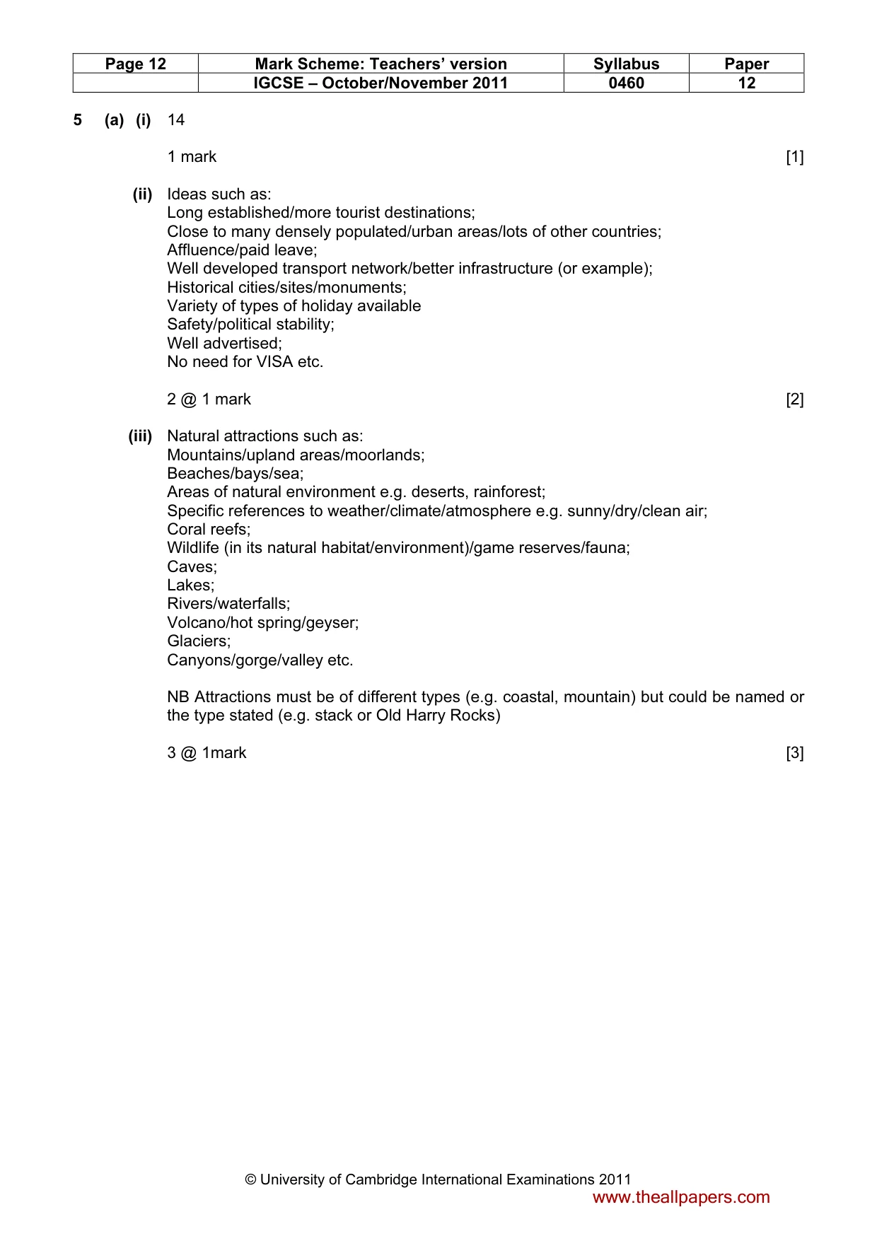 Mark scheme, page 12 of 17