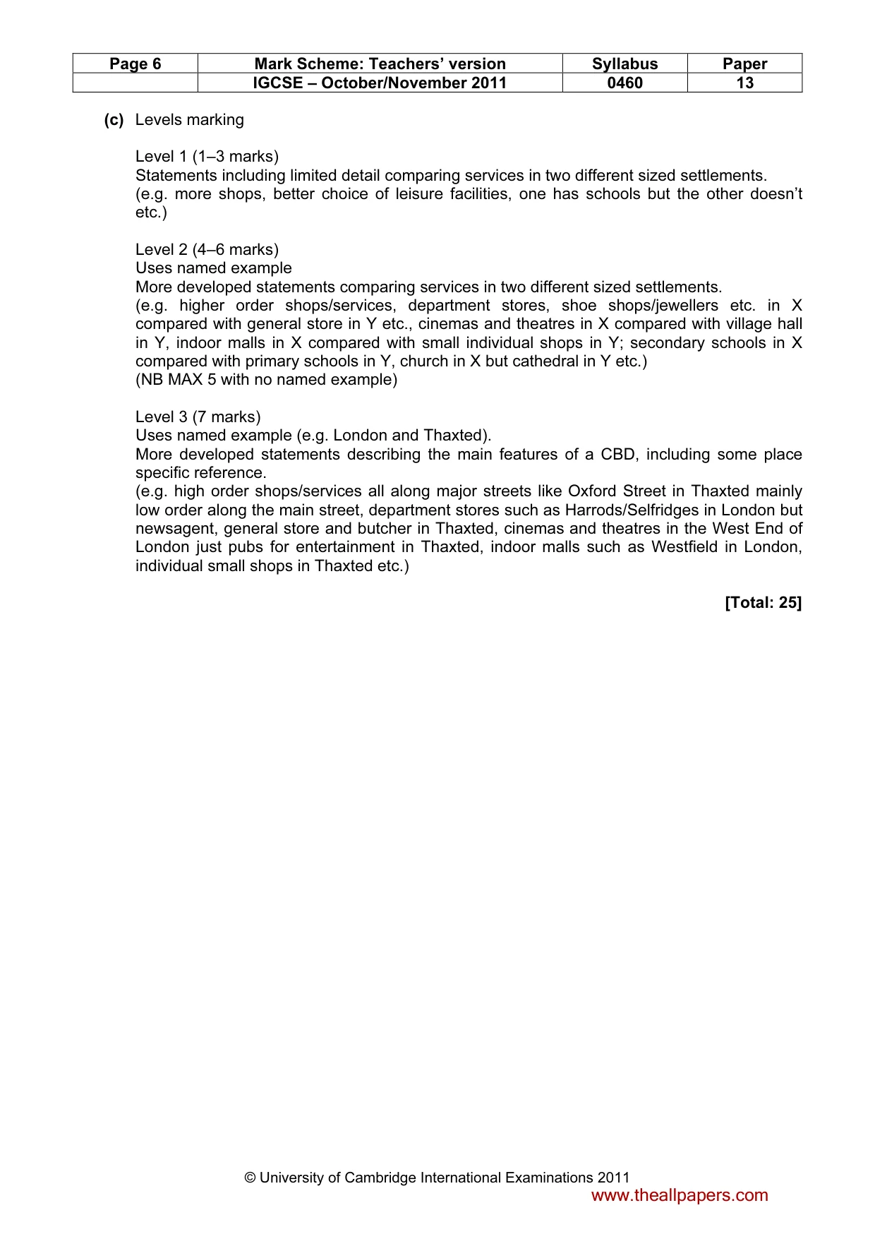 Mark scheme, page 6 of 14