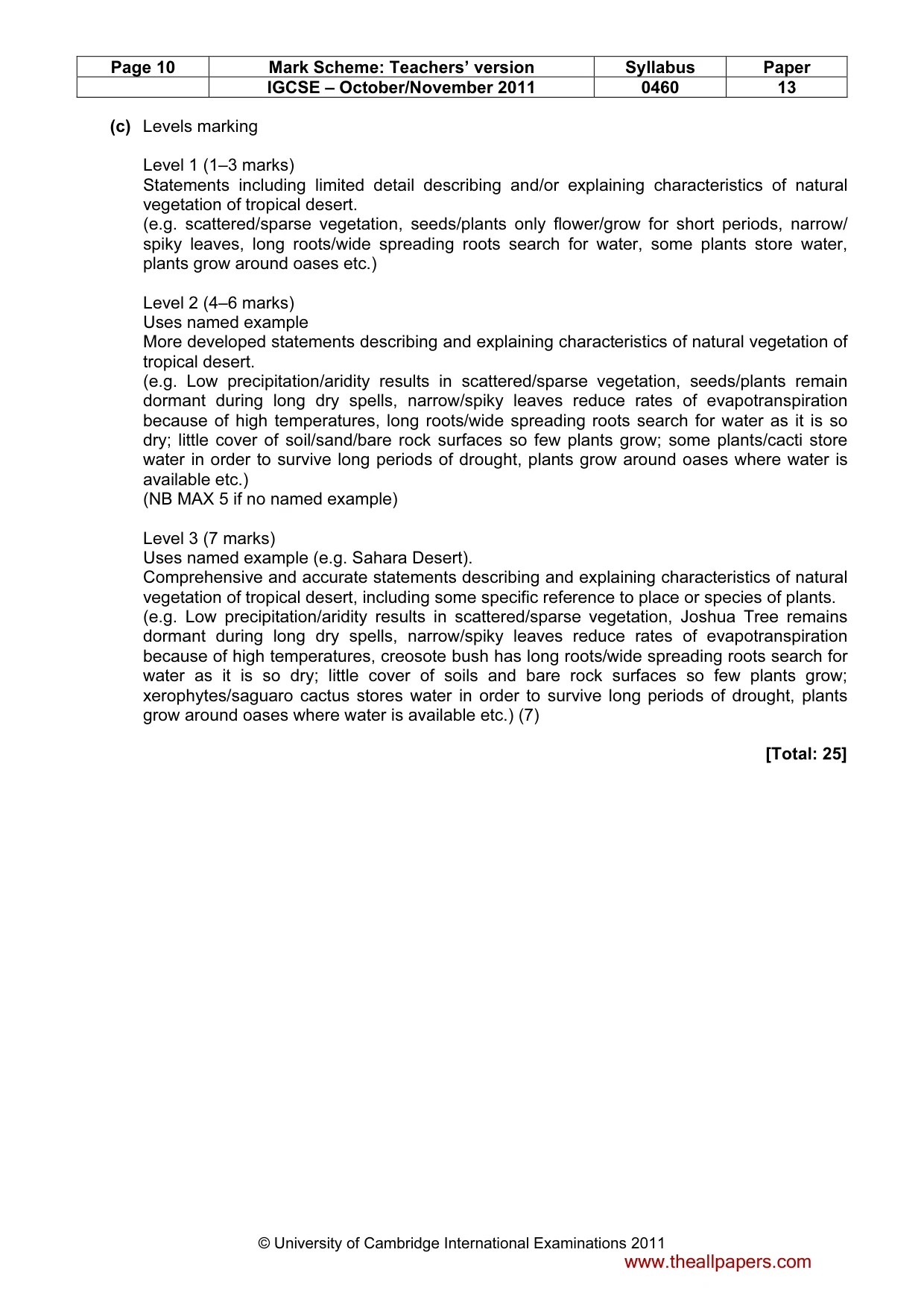 Mark scheme, page 10 of 14