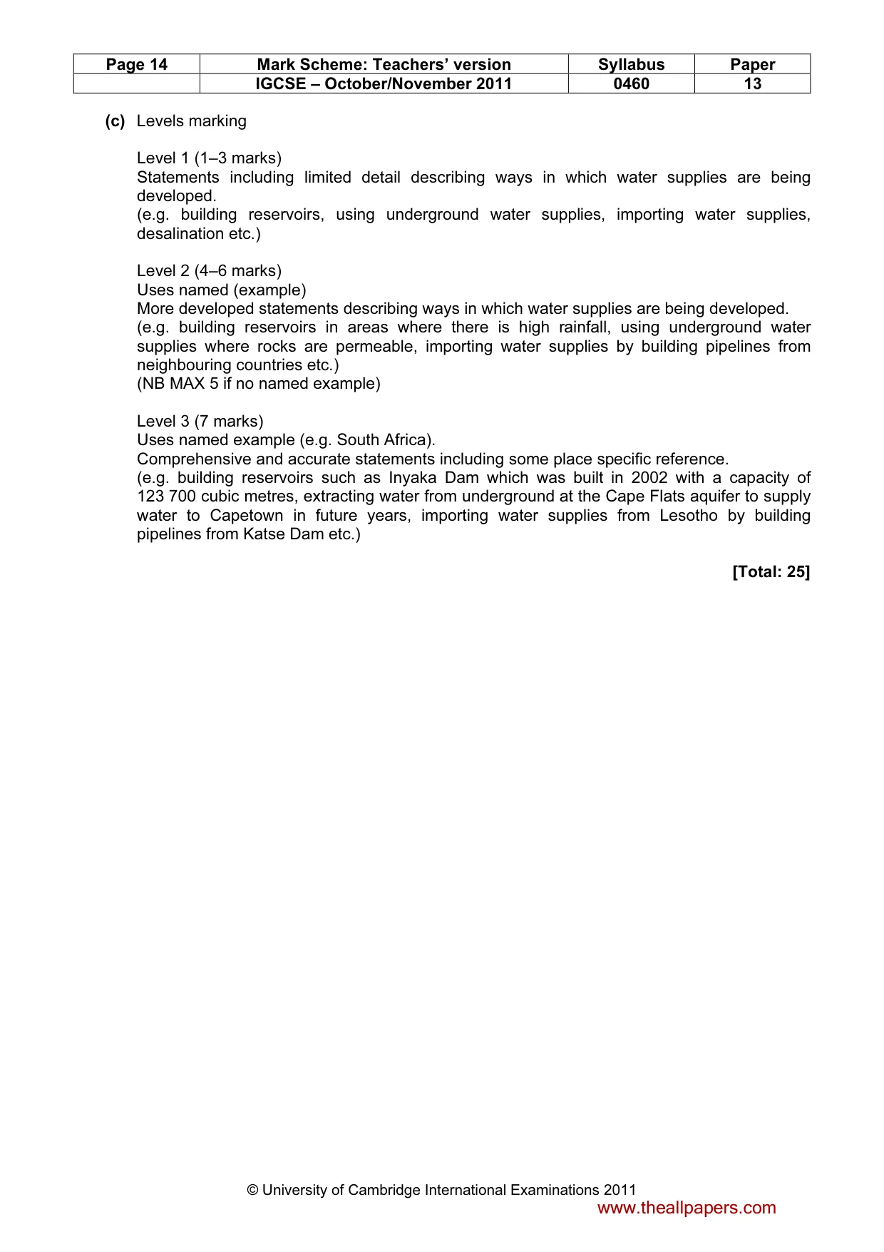 Mark scheme, page 14 of 14