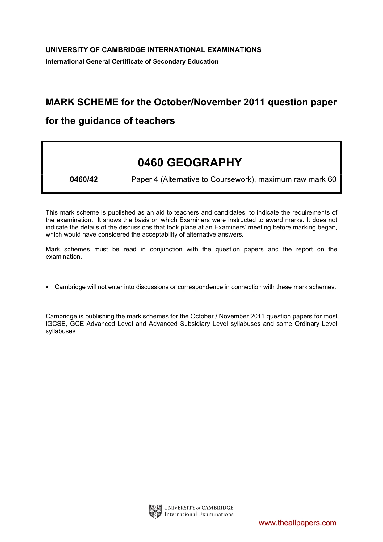 Mark scheme, page 1 of 7