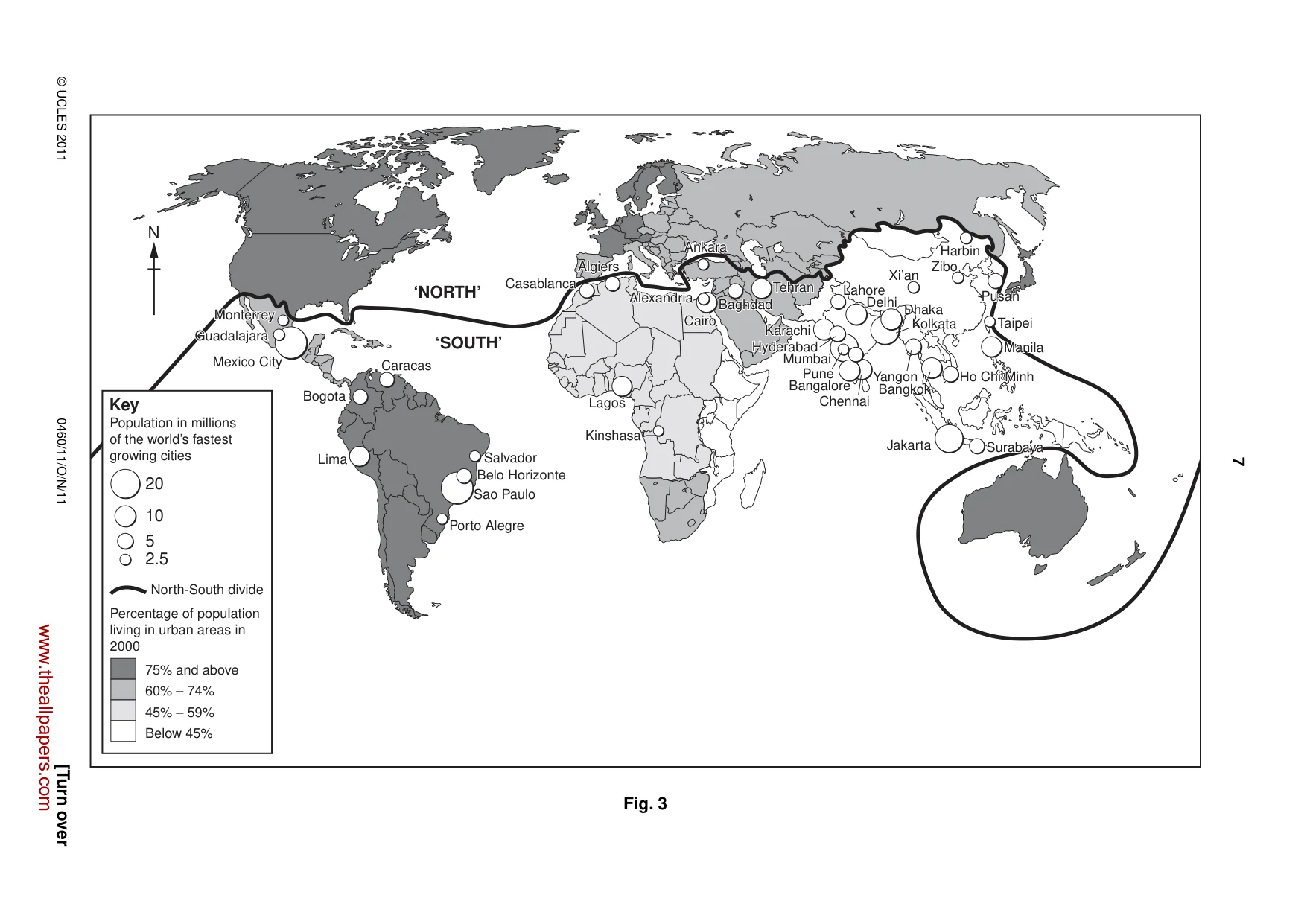 Cambridge IGCSE Geography 0460 2011 Oct/Nov Paper 1 · Variant 1 question paper, page 7 of 24