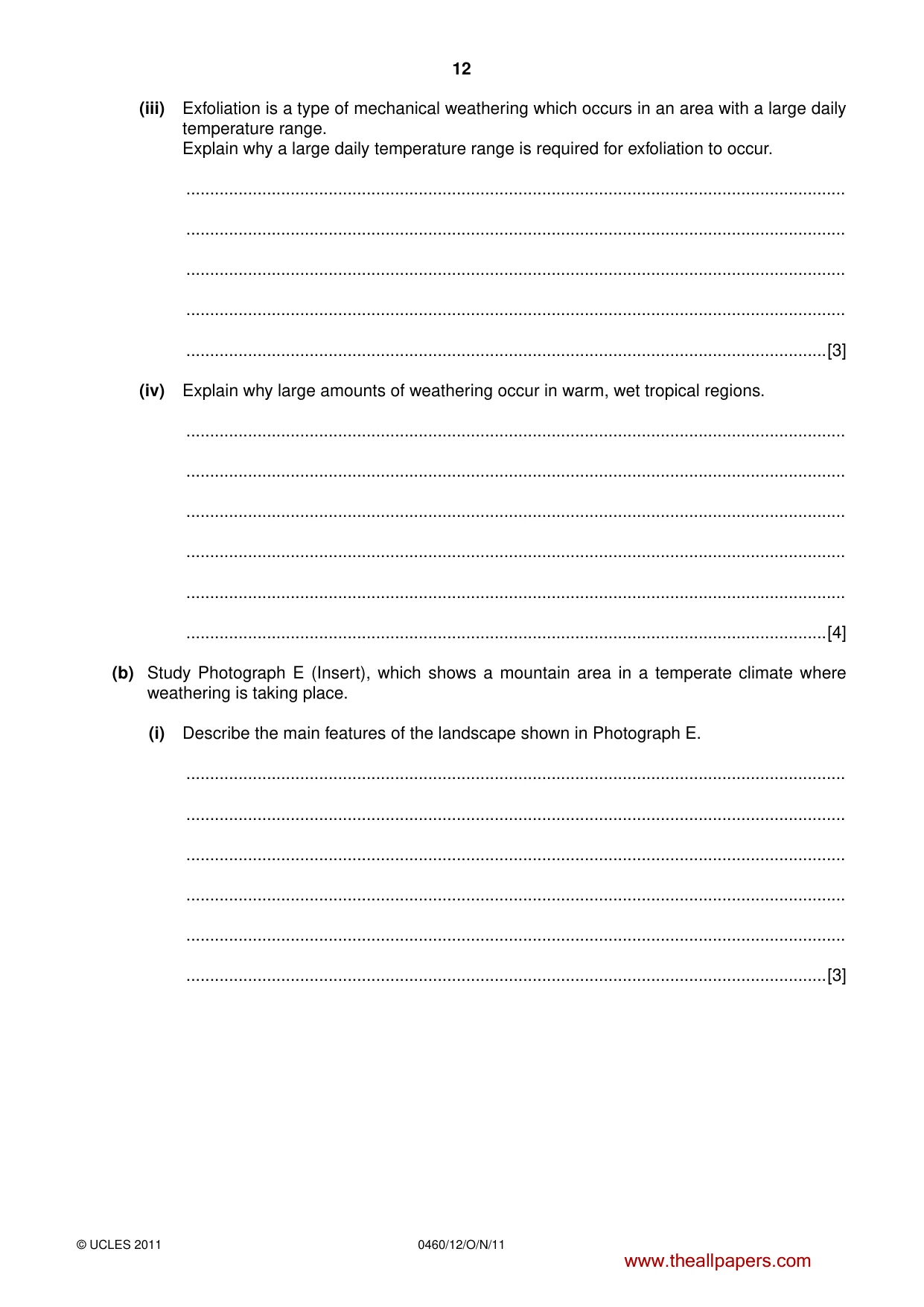 Cambridge IGCSE Geography 0460 2011 Oct/Nov Paper 1 · Variant 2 question paper, page 12 of 24