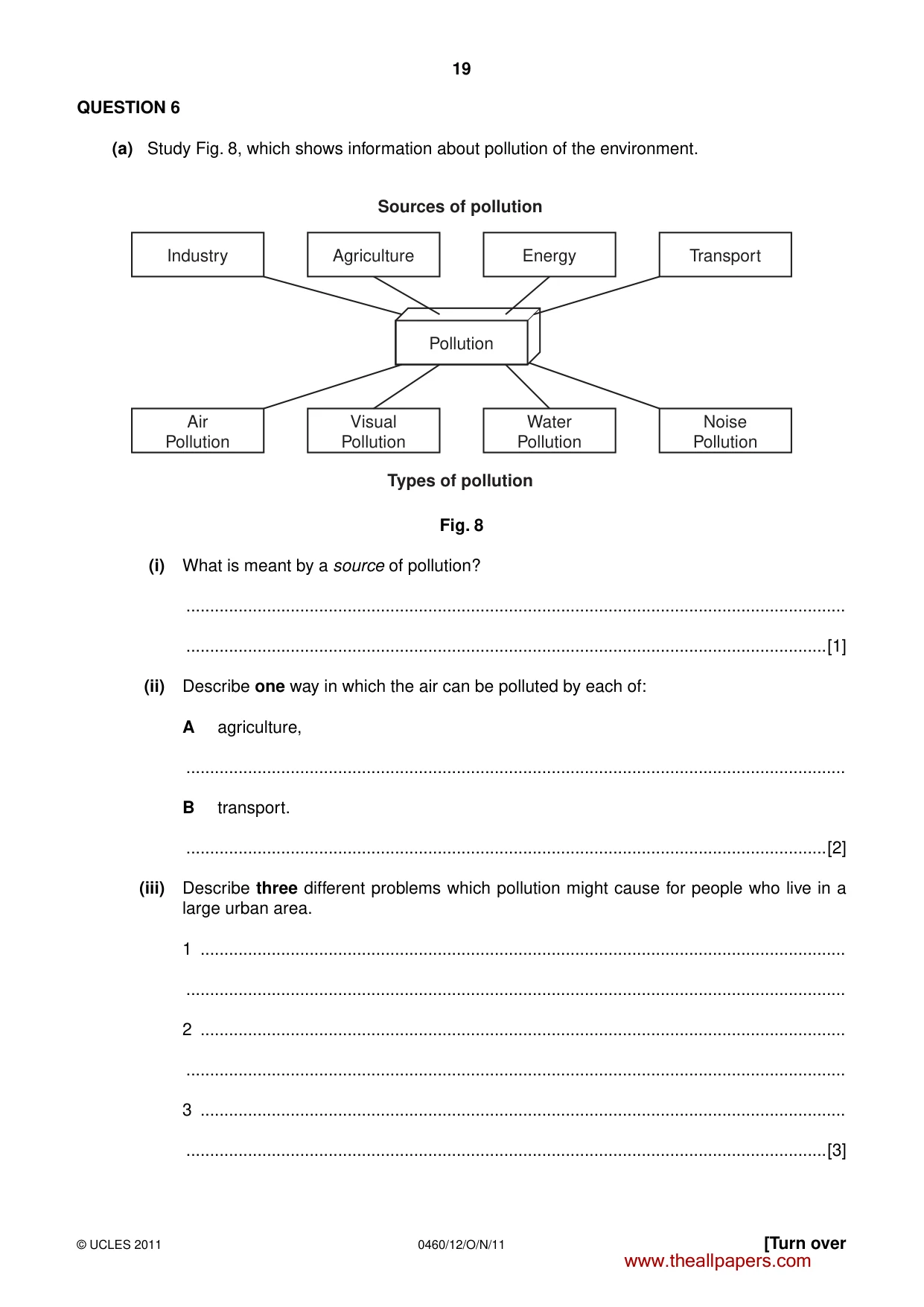 Cambridge IGCSE Geography 0460 2011 Oct/Nov Paper 1 · Variant 2 question paper, page 19 of 24
