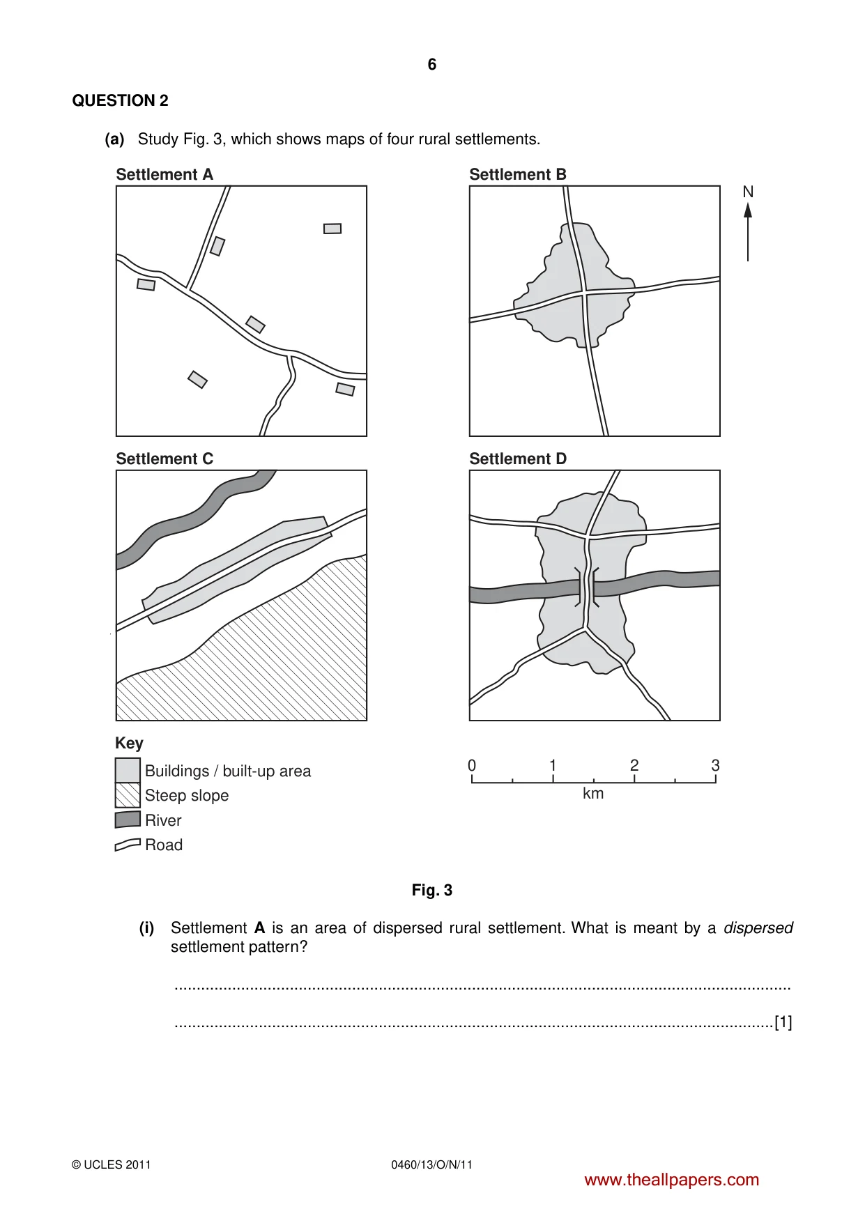 Cambridge IGCSE Geography 0460 2011 Oct/Nov Paper 1 · Variant 3 question paper, page 6 of 24