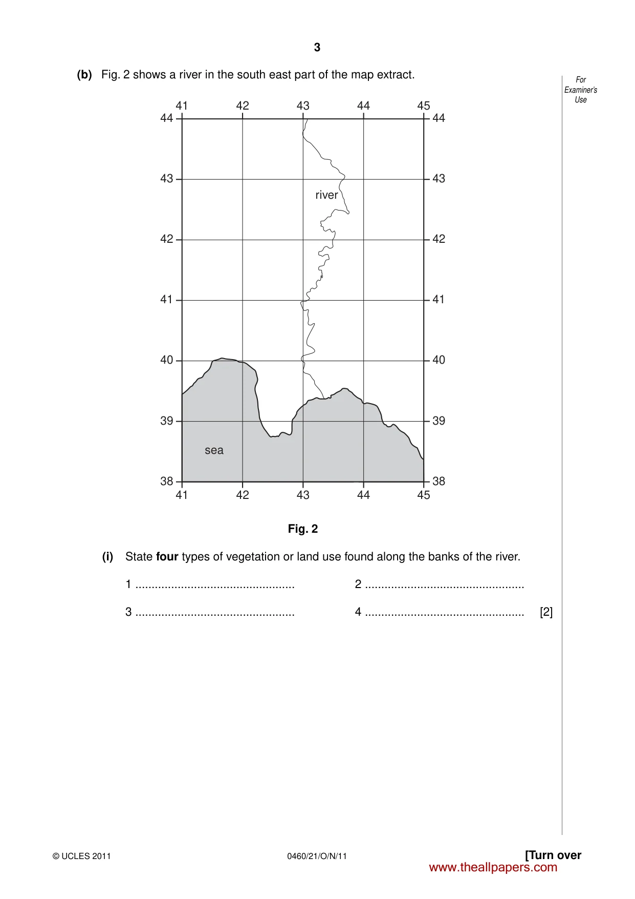 Cambridge IGCSE Geography 0460 2011 Oct/Nov Paper 2 · Variant 1 question paper, page 3 of 16
