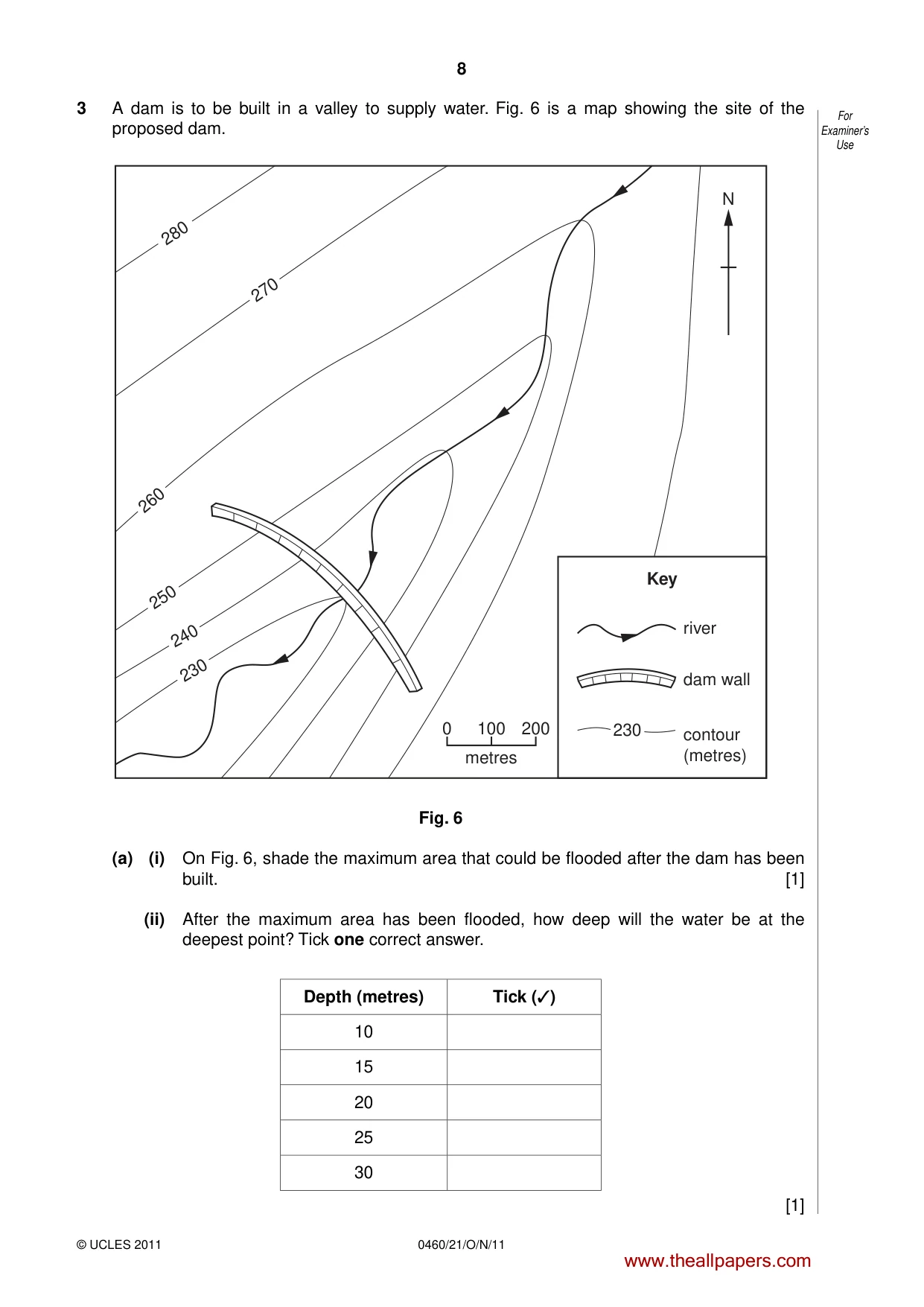 Cambridge IGCSE Geography 0460 2011 Oct/Nov Paper 2 · Variant 1 question paper, page 8 of 16