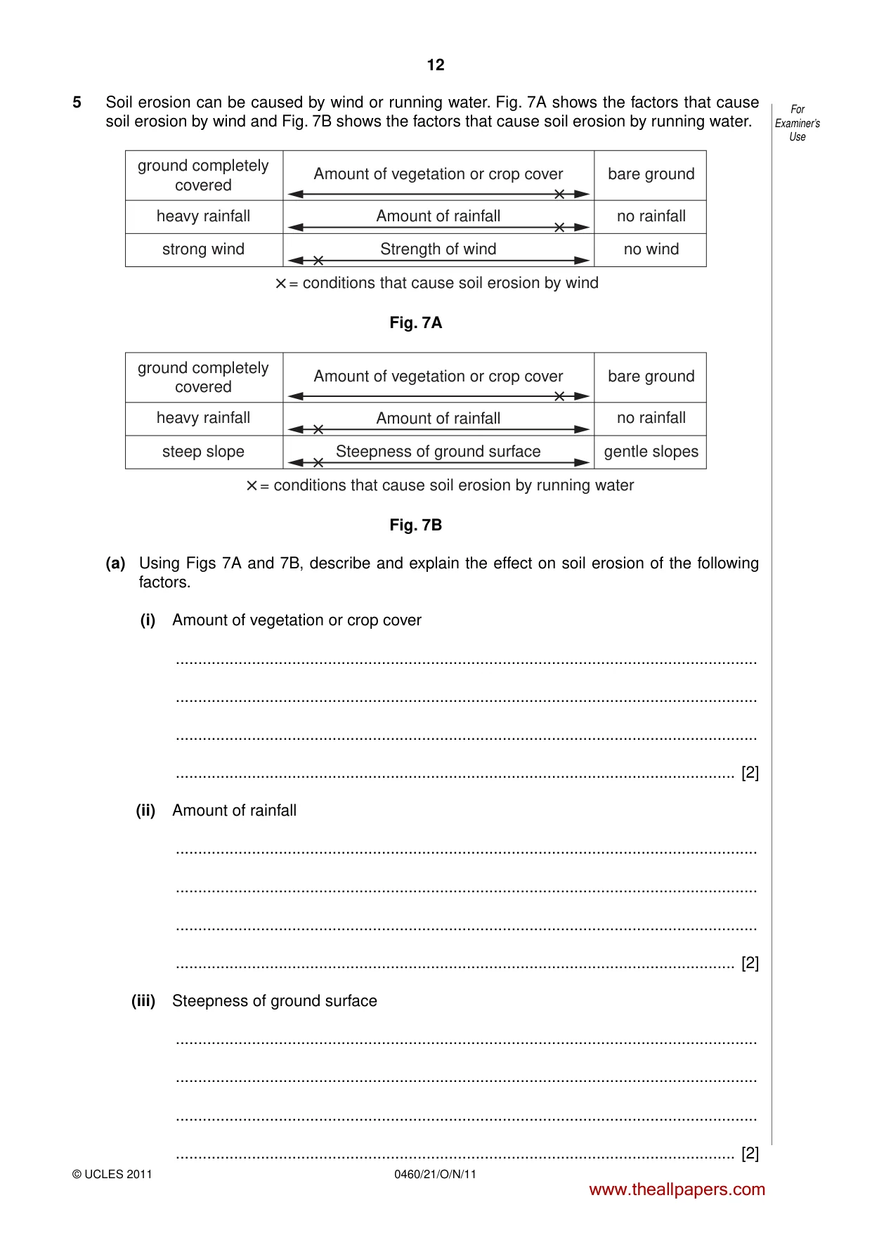 Cambridge IGCSE Geography 0460 2011 Oct/Nov Paper 2 · Variant 1 question paper, page 12 of 16