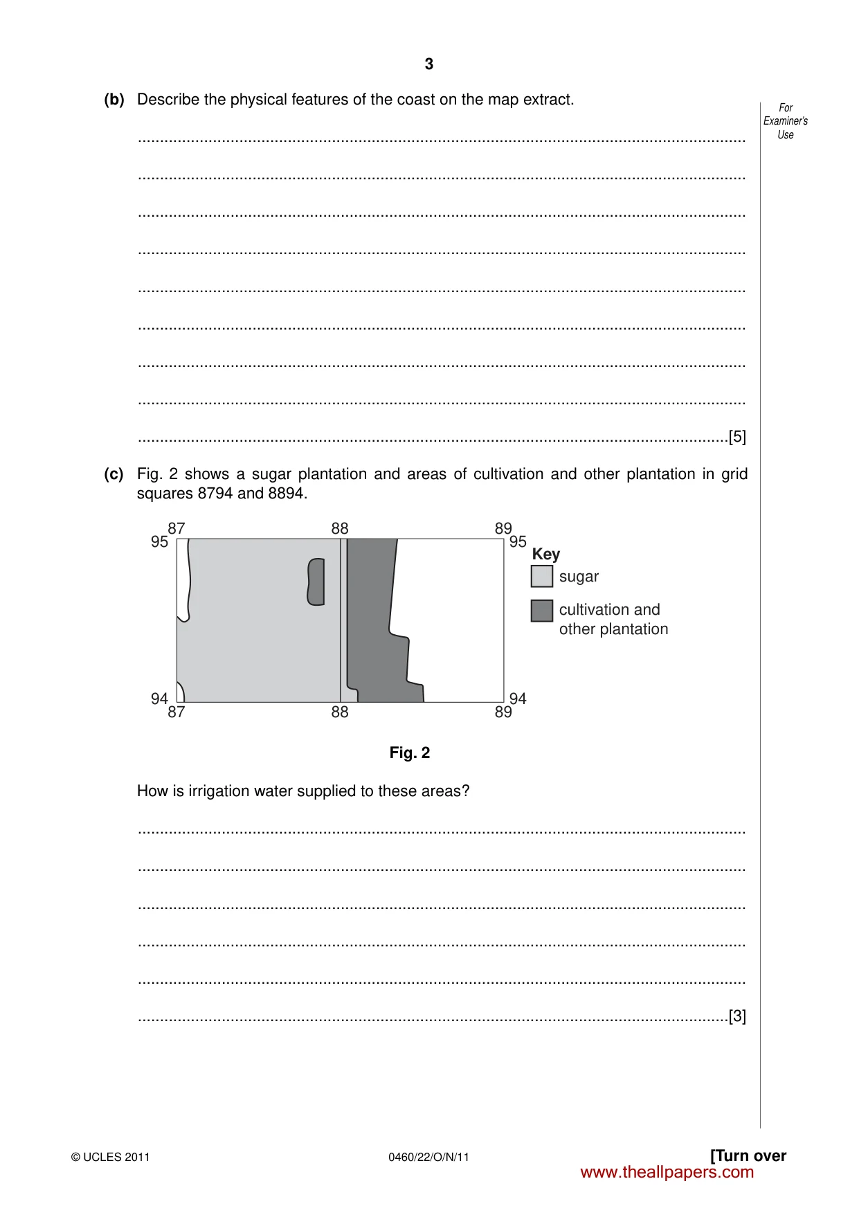 Cambridge IGCSE Geography 0460 2011 Oct/Nov Paper 2 · Variant 2 question paper, page 3 of 16
