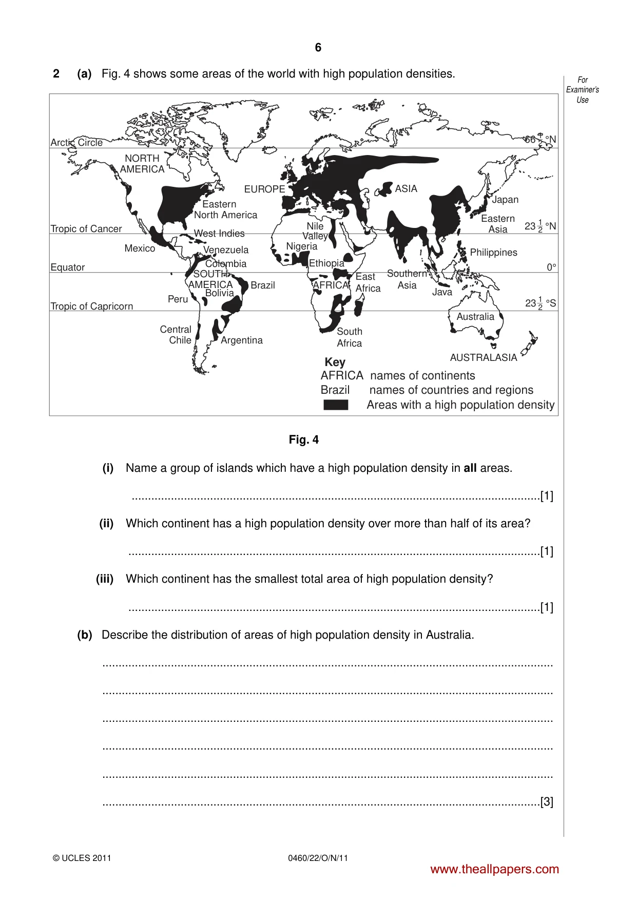 Cambridge IGCSE Geography 0460 2011 Oct/Nov Paper 2 · Variant 2 question paper, page 6 of 16