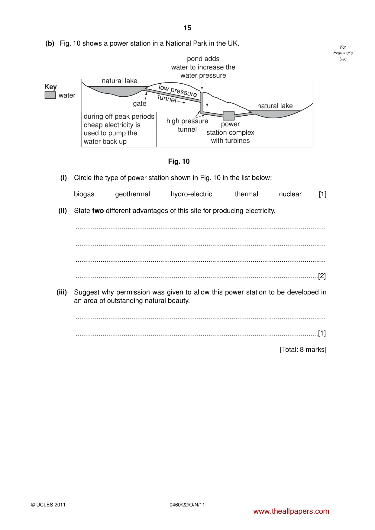 Cambridge IGCSE Geography 0460 2011 Oct/Nov Paper 2 · Variant 2 question paper, page 15 of 16