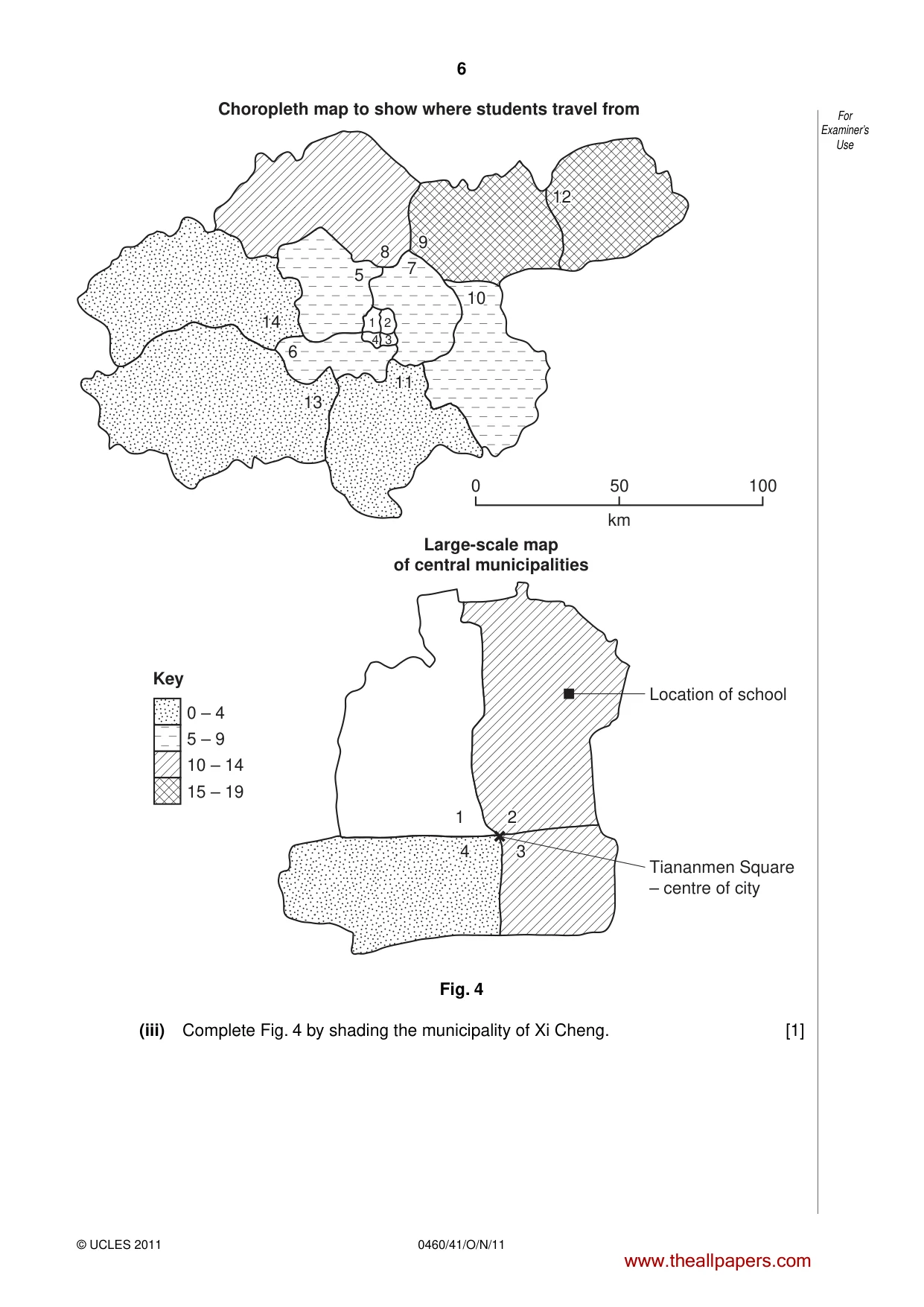 Cambridge IGCSE Geography 0460 2011 Oct/Nov Paper 4 · Variant 1 question paper, page 6 of 16