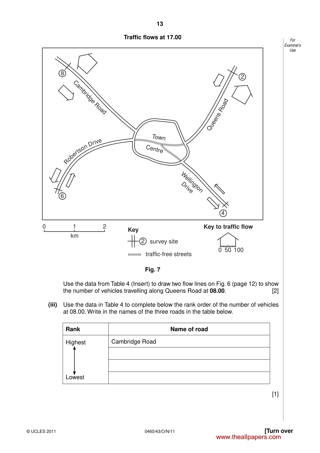 Cambridge IGCSE Geography 0460 2011 Oct/Nov Paper 4 · Variant 3 question paper, page 13 of 16