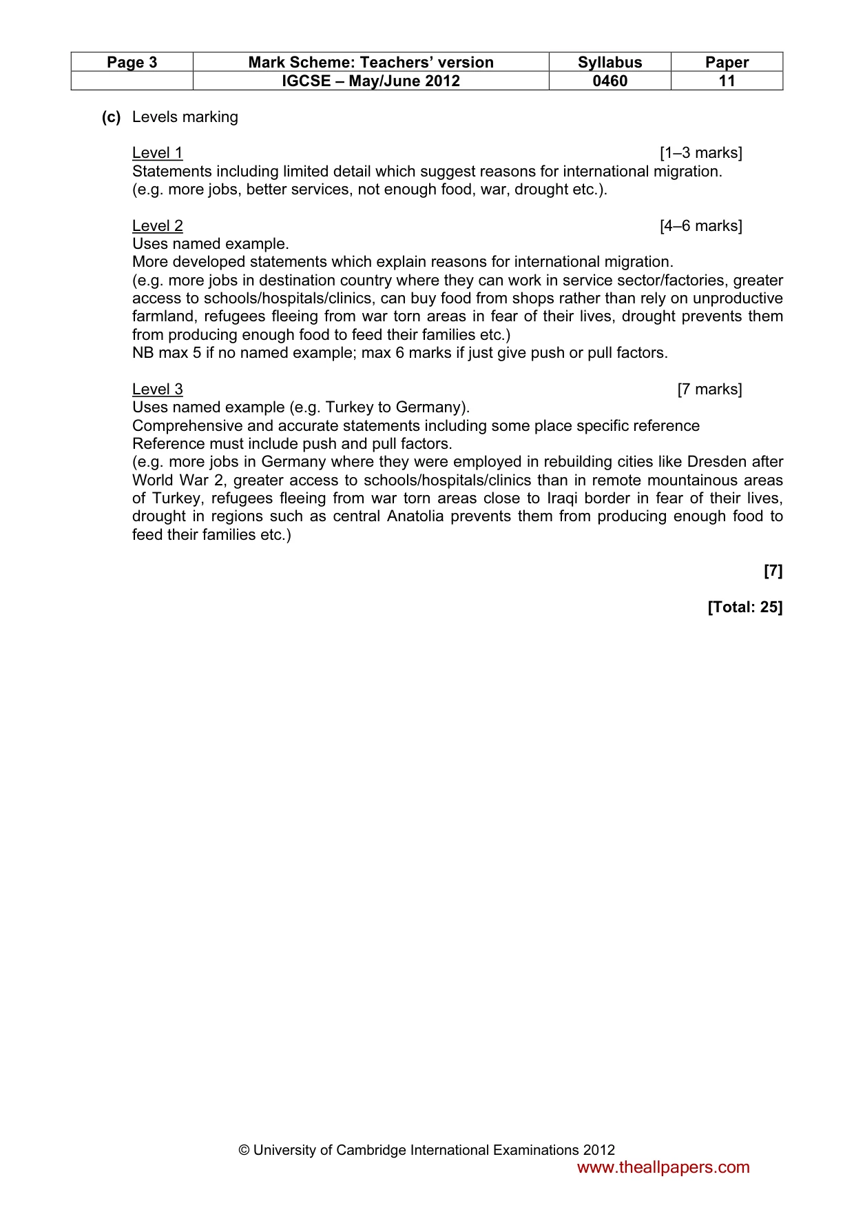 Mark scheme, page 3 of 13