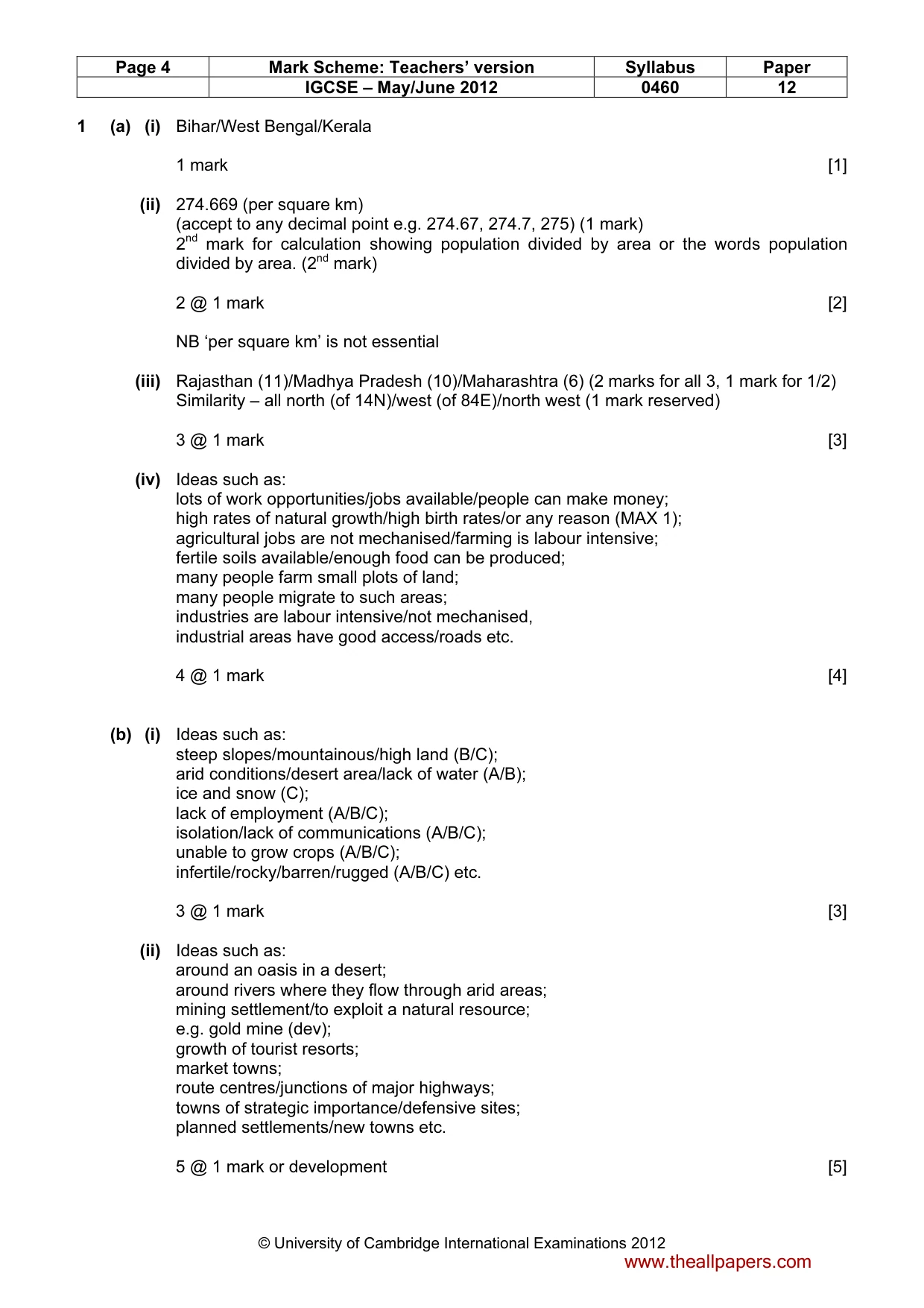 Mark scheme, page 4 of 15