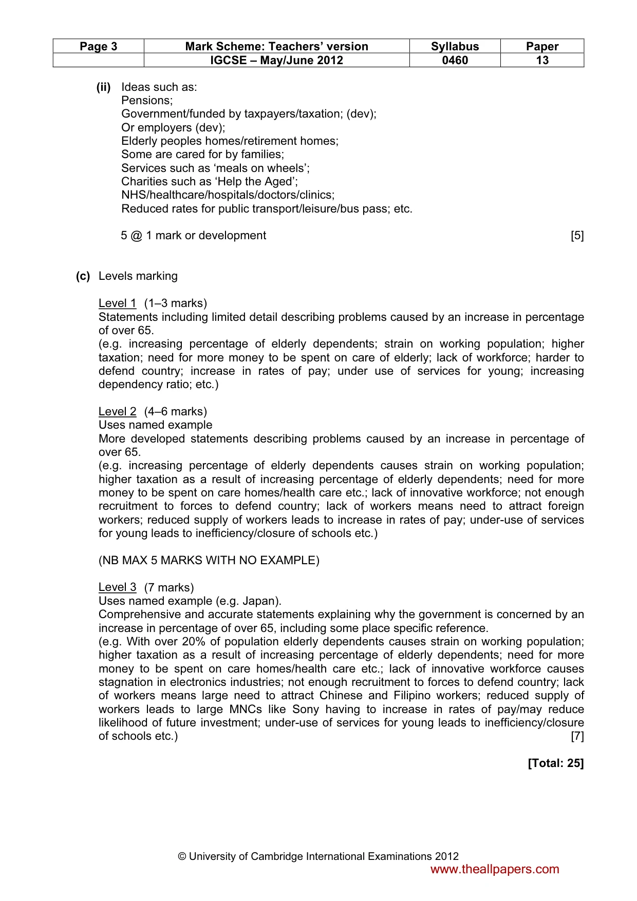 Mark scheme, page 3 of 13