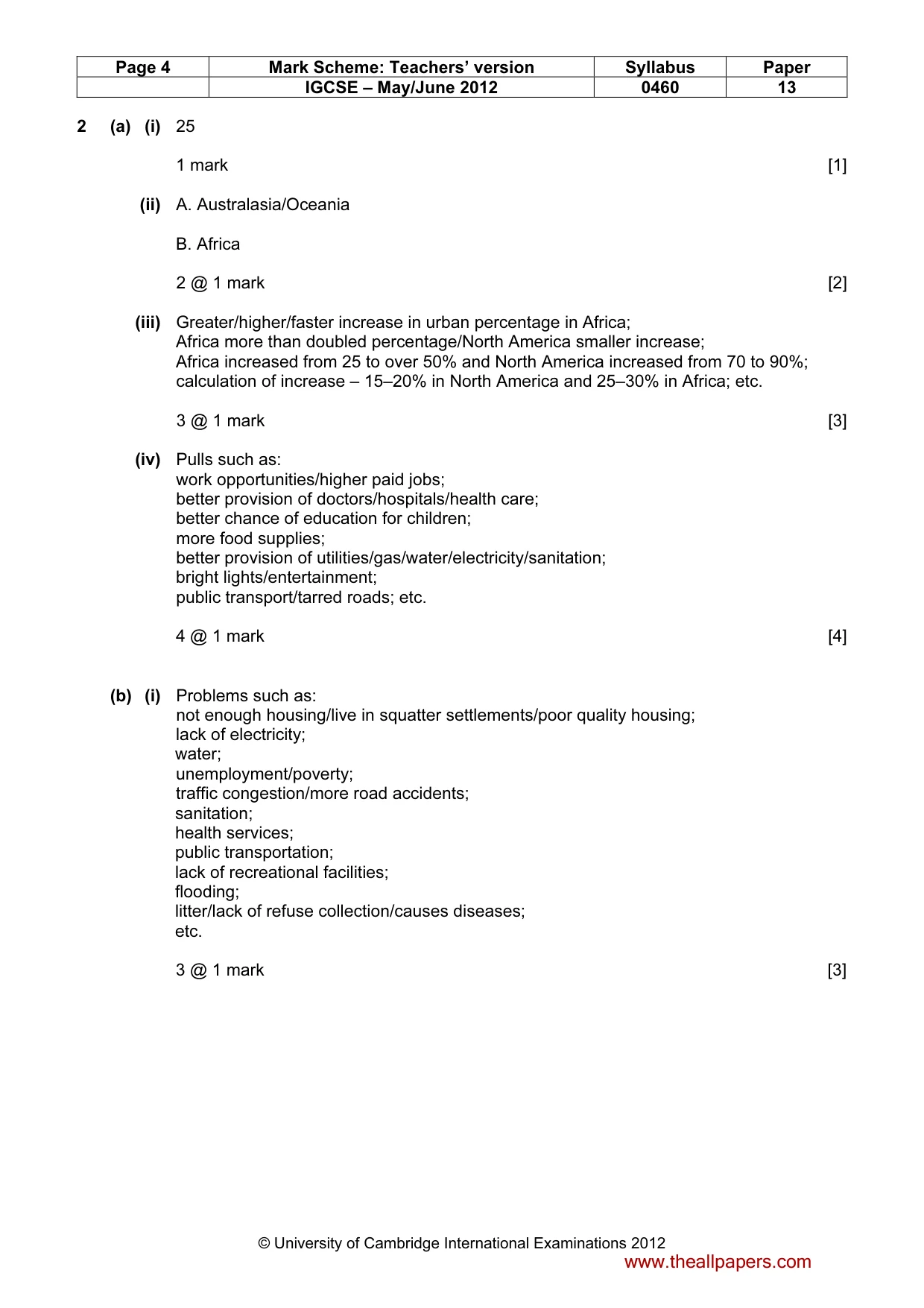 Mark scheme, page 4 of 13