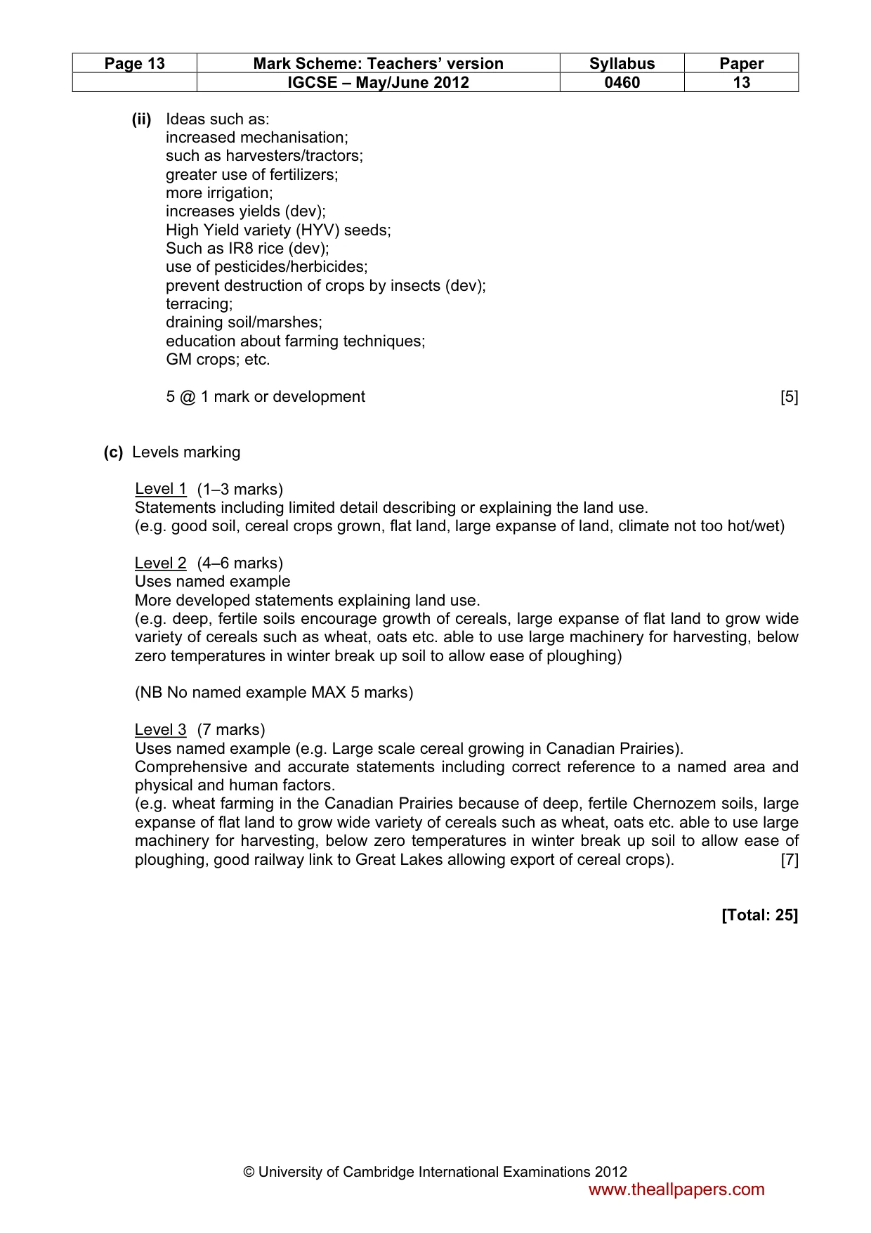 Mark scheme, page 13 of 13