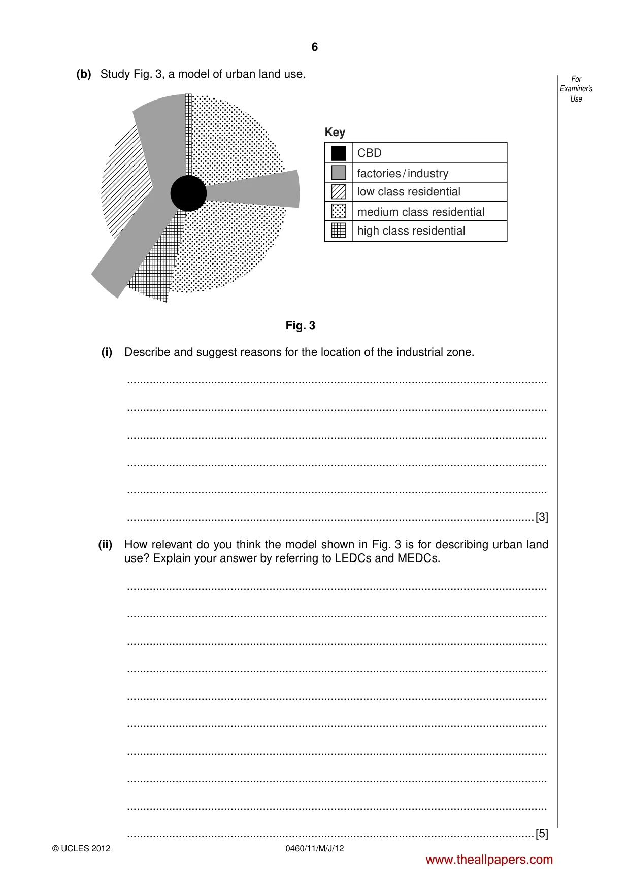 Cambridge IGCSE Geography 0460 2012 May/June Paper 1 · Variant 1 question paper, page 6 of 28