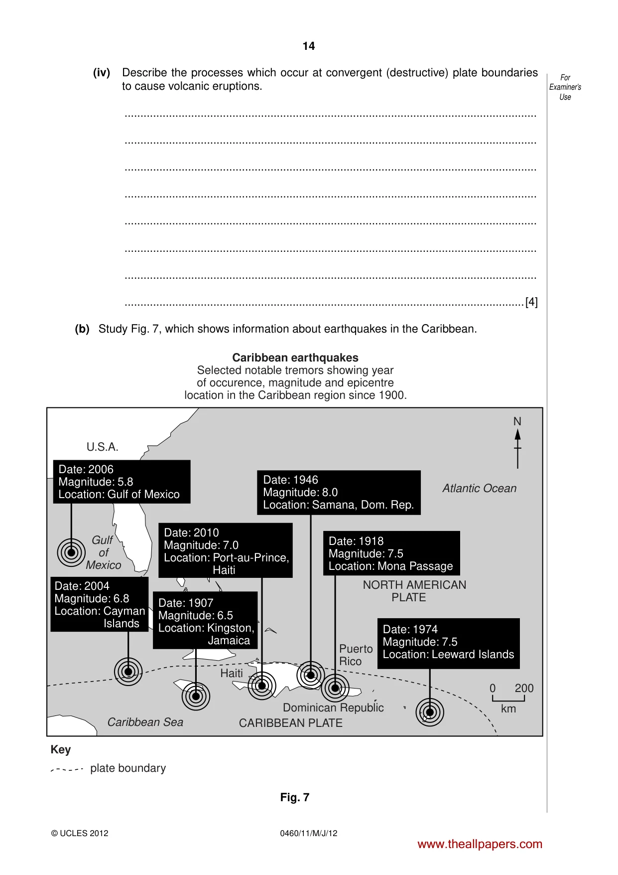 Cambridge IGCSE Geography 0460 2012 May/June Paper 1 · Variant 1 question paper, page 14 of 28