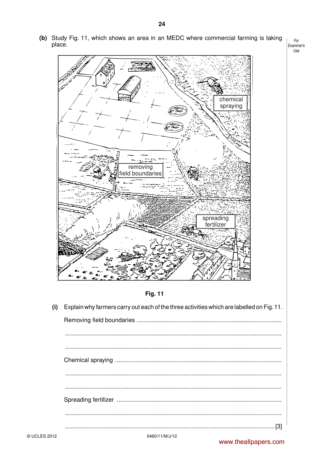 Cambridge IGCSE Geography 0460 2012 May/June Paper 1 · Variant 1 question paper, page 24 of 28