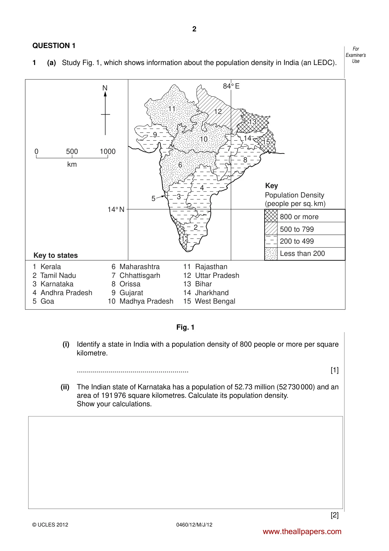 Cambridge IGCSE Geography 0460 2012 May/June Paper 1 · Variant 2 question paper, page 2 of 28