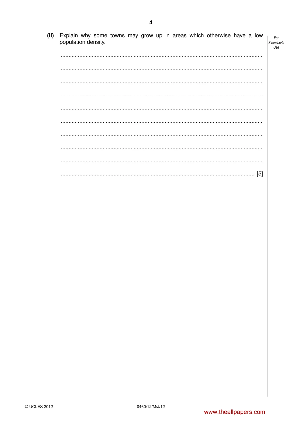 Cambridge IGCSE Geography 0460 2012 May/June Paper 1 · Variant 2 question paper, page 4 of 28