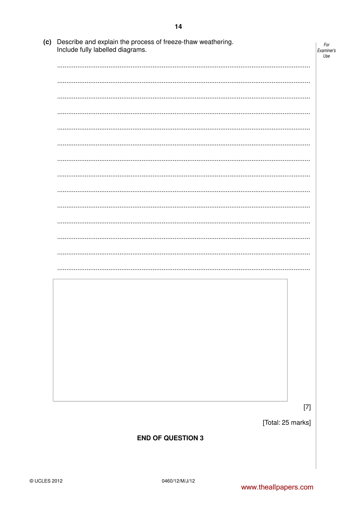 Cambridge IGCSE Geography 0460 2012 May/June Paper 1 · Variant 2 question paper, page 14 of 28