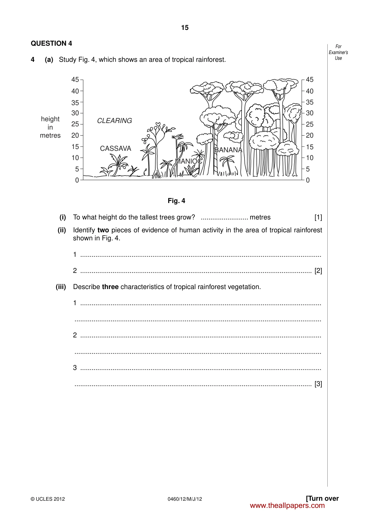 Cambridge IGCSE Geography 0460 2012 May/June Paper 1 · Variant 2 question paper, page 15 of 28
