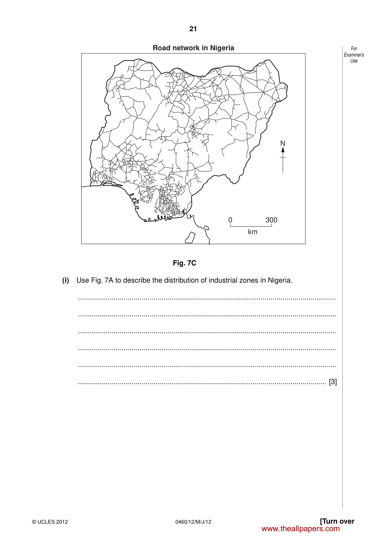 Cambridge IGCSE Geography 0460 2012 May/June Paper 1 · Variant 2 question paper, page 21 of 28