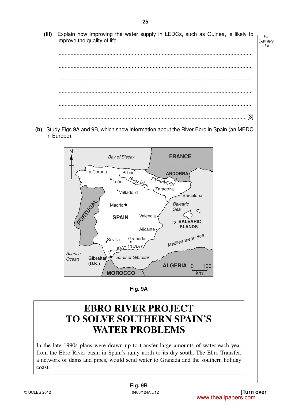 Cambridge IGCSE Geography 0460 2012 May/June Paper 1 · Variant 2 question paper, page 25 of 28