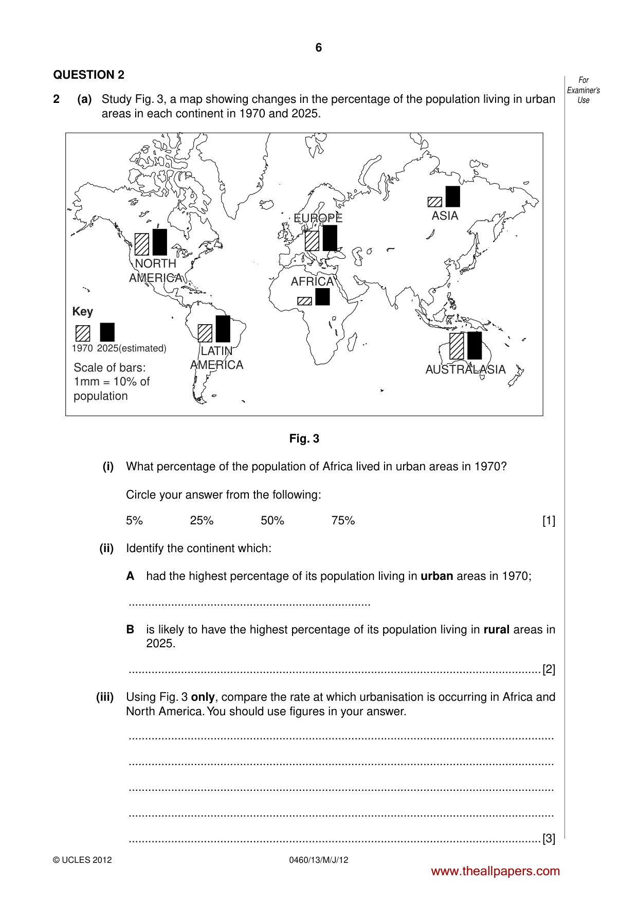 Cambridge IGCSE Geography 0460 2012 May/June Paper 1 · Variant 3 question paper, page 6 of 24
