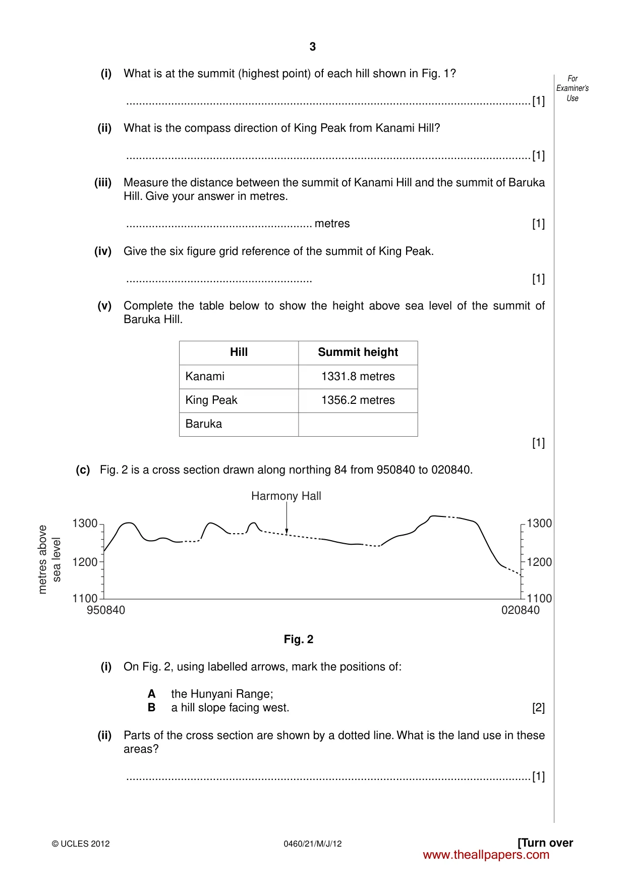 Cambridge IGCSE Geography 0460 2012 May/June Paper 2 · Variant 1 question paper, page 3 of 16