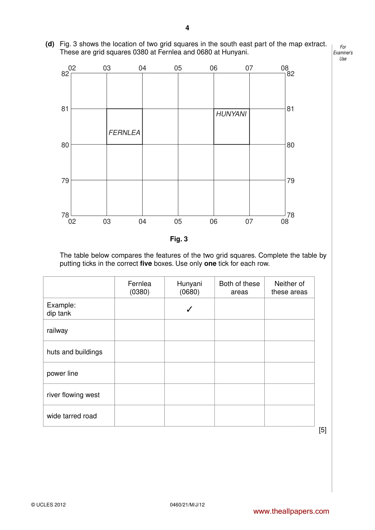 Cambridge IGCSE Geography 0460 2012 May/June Paper 2 · Variant 1 question paper, page 4 of 16