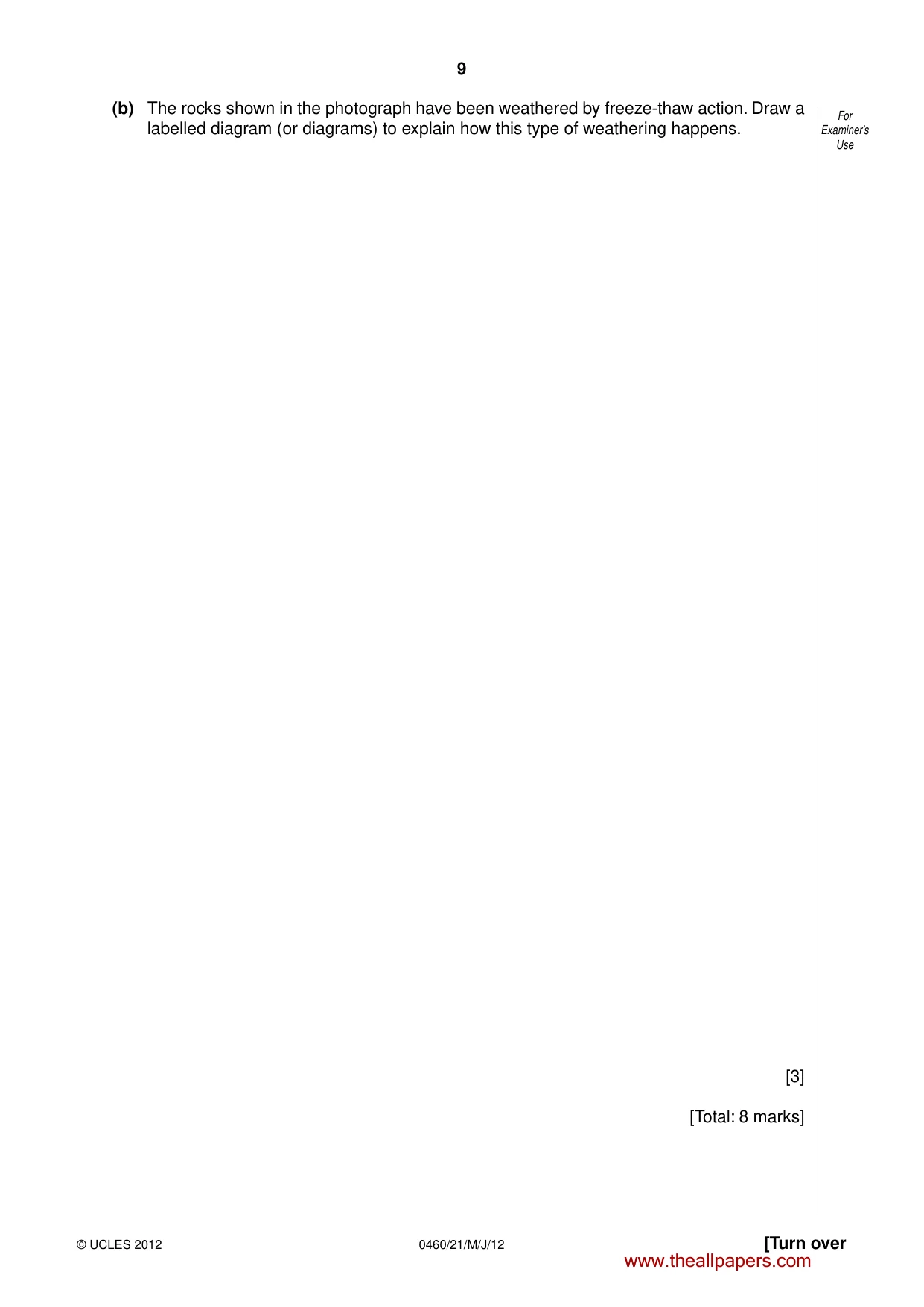 Cambridge IGCSE Geography 0460 2012 May/June Paper 2 · Variant 1 question paper, page 9 of 16