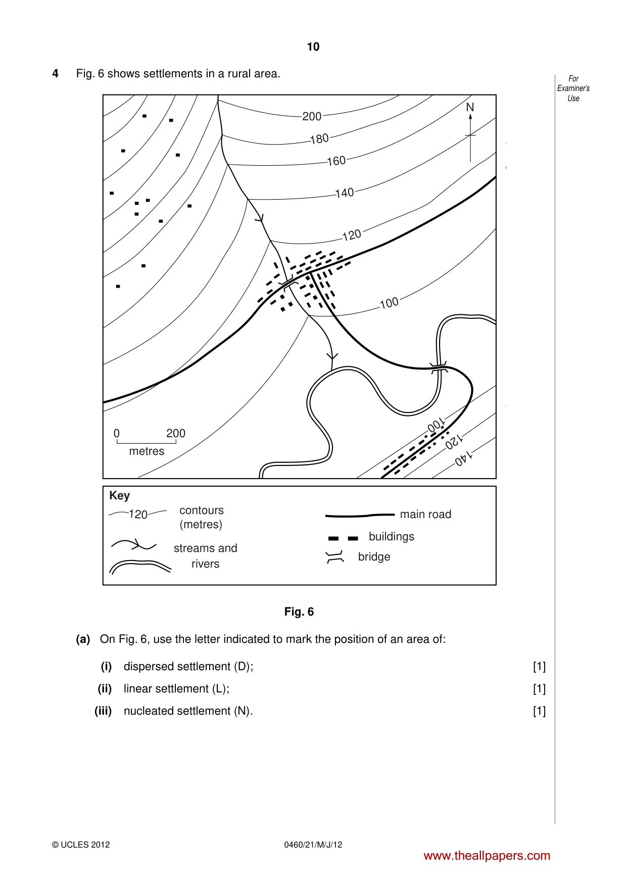 Cambridge IGCSE Geography 0460 2012 May/June Paper 2 · Variant 1 question paper, page 10 of 16