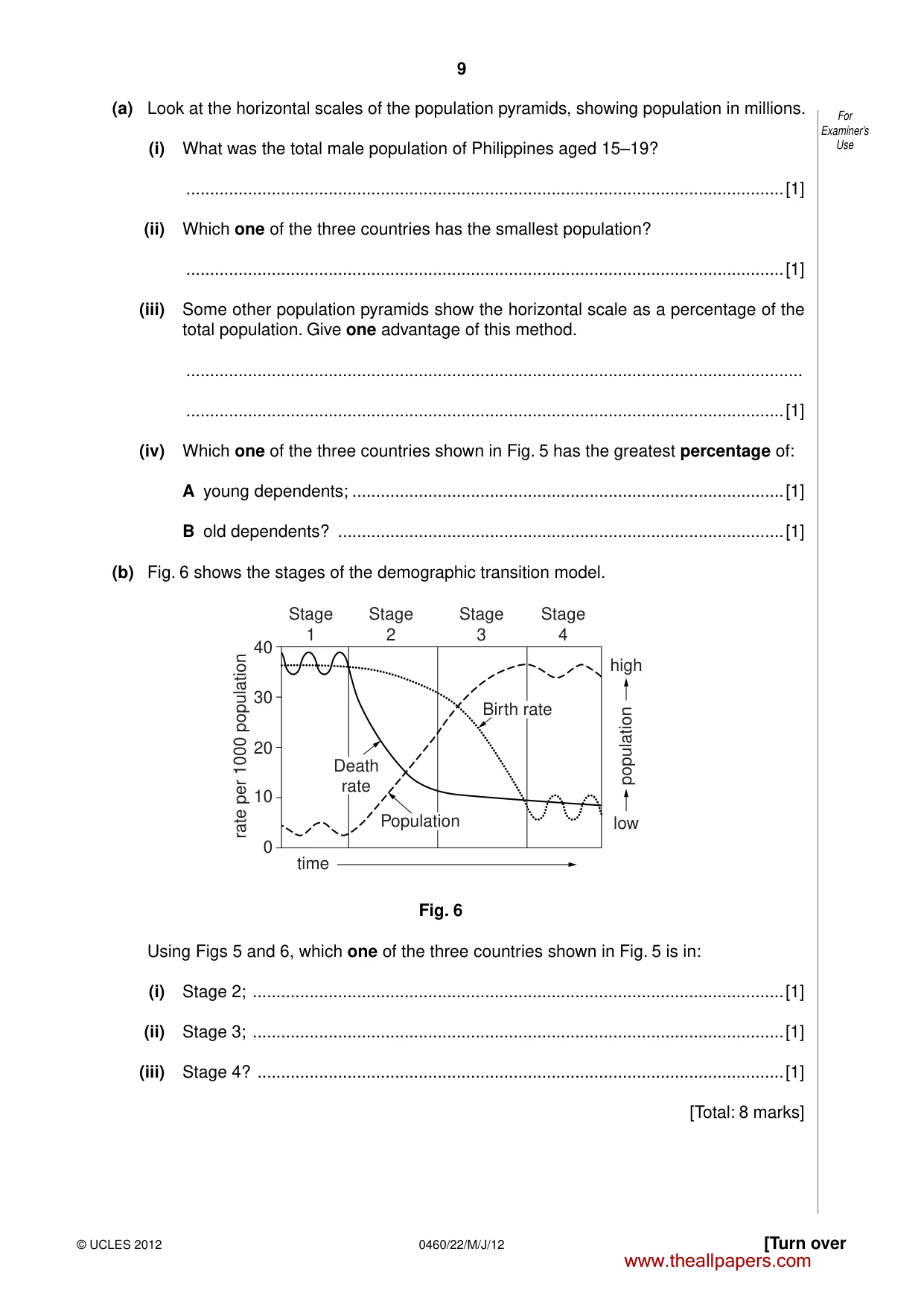 Cambridge IGCSE Geography 0460 2012 May/June Paper 2 · Variant 2 question paper, page 9 of 16