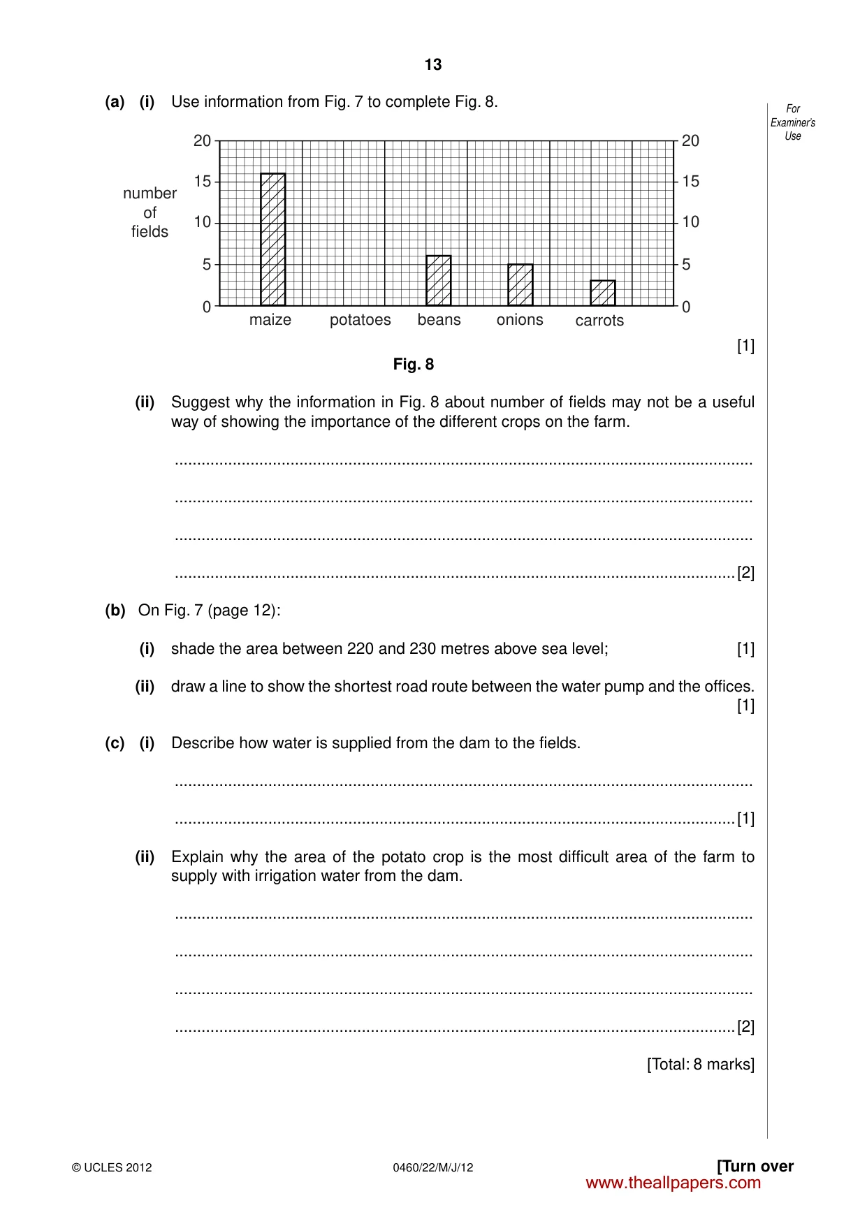 Cambridge IGCSE Geography 0460 2012 May/June Paper 2 · Variant 2 question paper, page 13 of 16