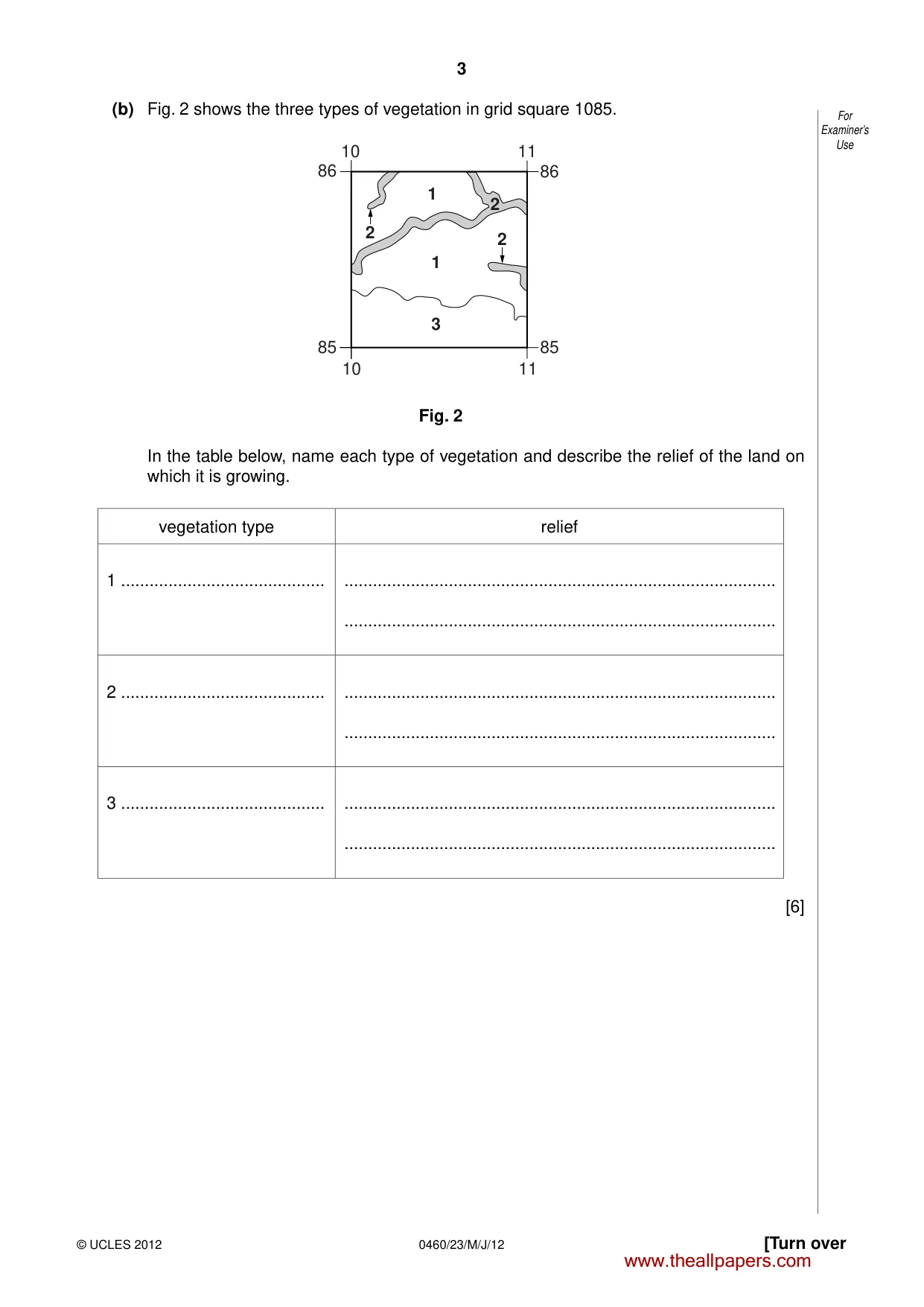 Cambridge IGCSE Geography 0460 2012 May/June Paper 2 · Variant 3 question paper, page 3 of 16