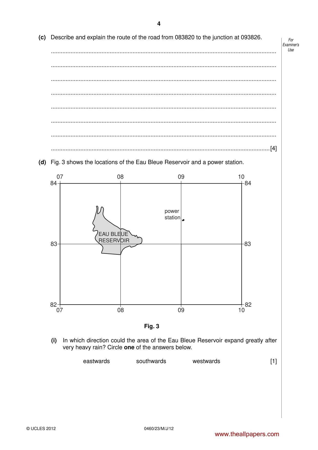 Cambridge IGCSE Geography 0460 2012 May/June Paper 2 · Variant 3 question paper, page 4 of 16