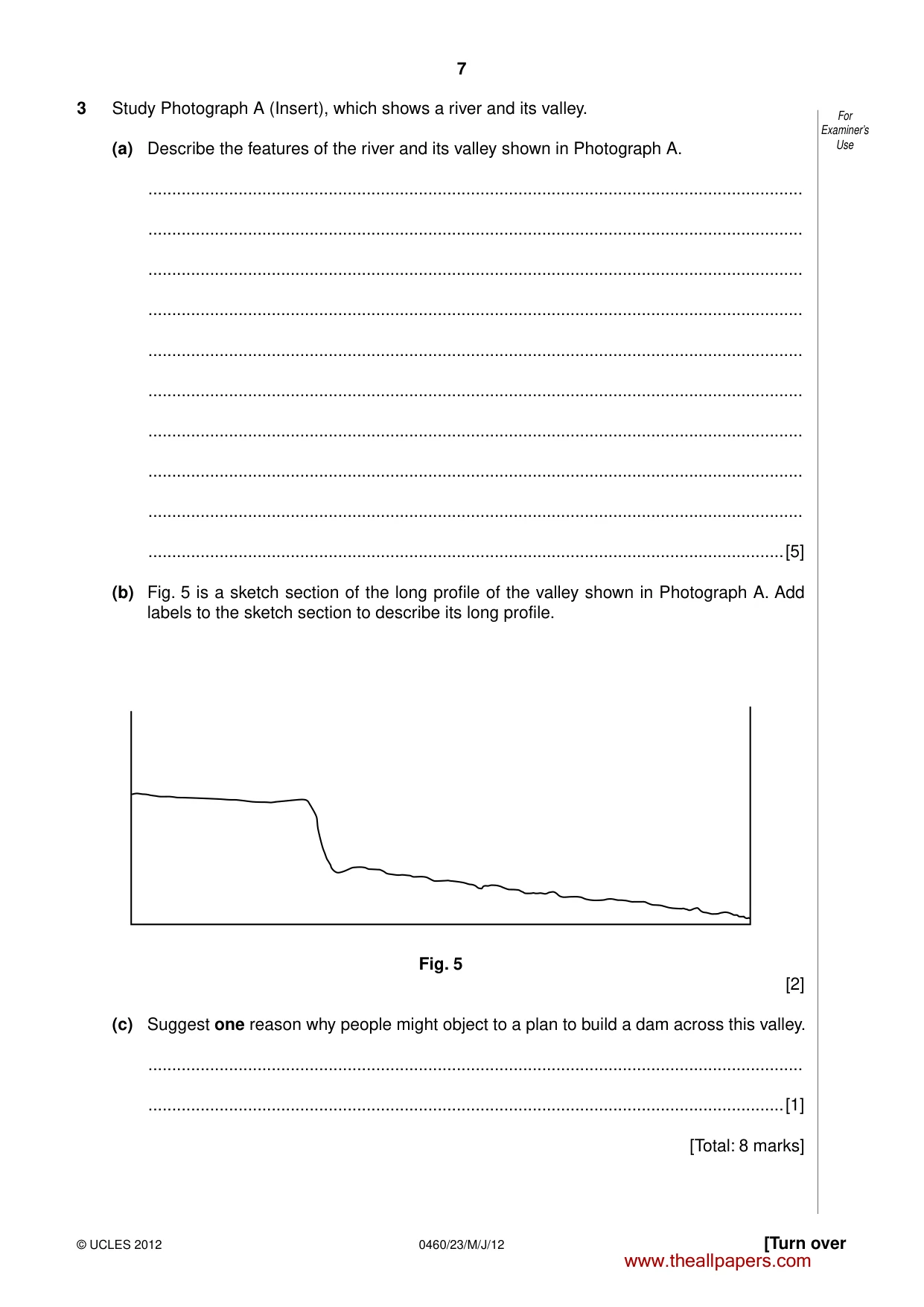 Cambridge IGCSE Geography 0460 2012 May/June Paper 2 · Variant 3 question paper, page 7 of 16