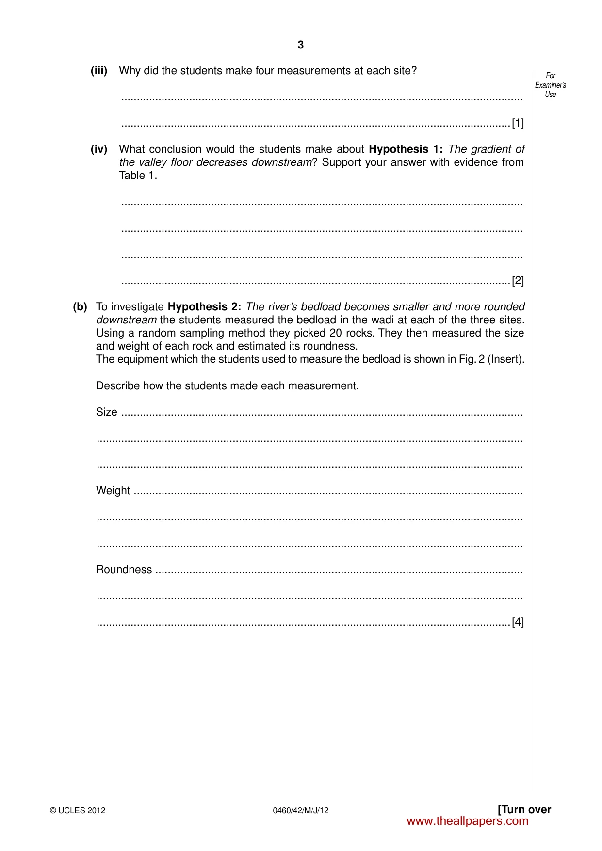 Cambridge IGCSE Geography 0460 2012 May/June Paper 4 · Variant 2 question paper, page 3 of 16