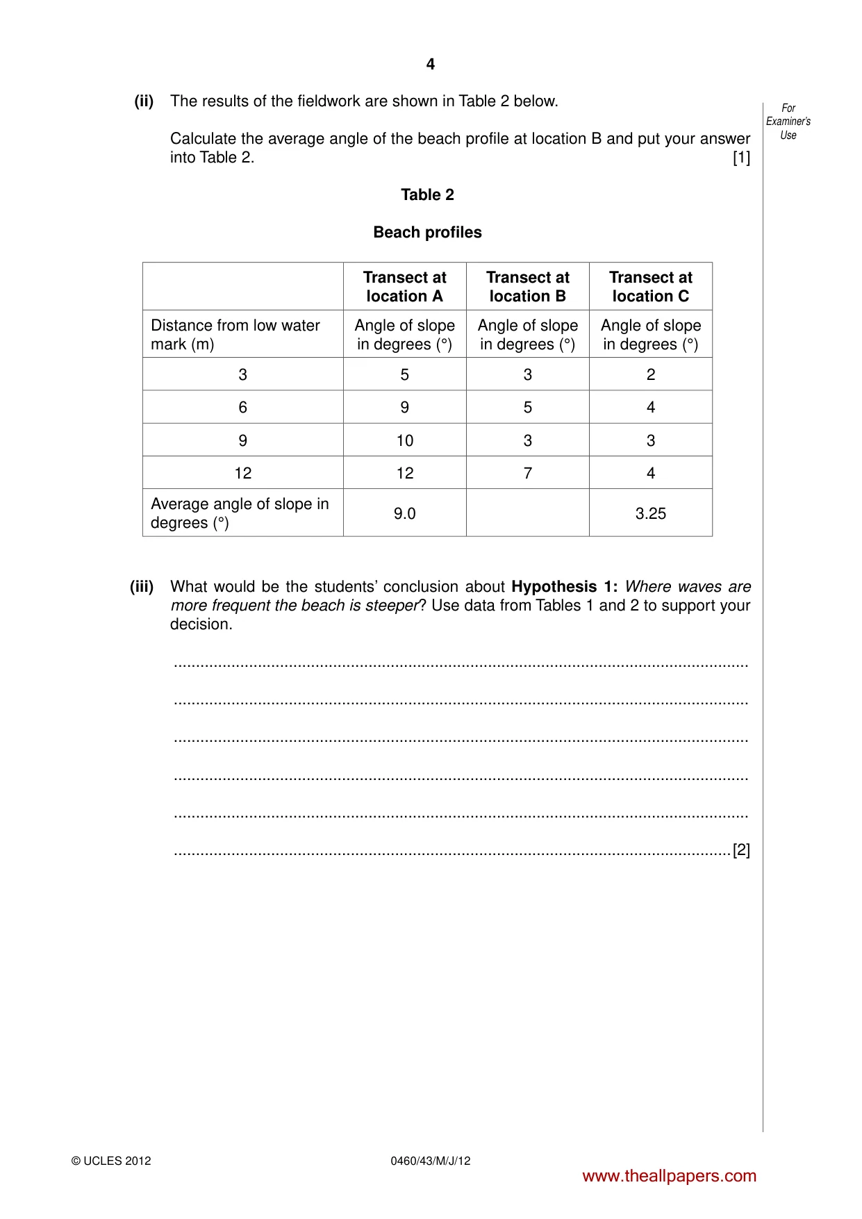 Cambridge IGCSE Geography 0460 2012 May/June Paper 4 · Variant 3 question paper, page 4 of 16