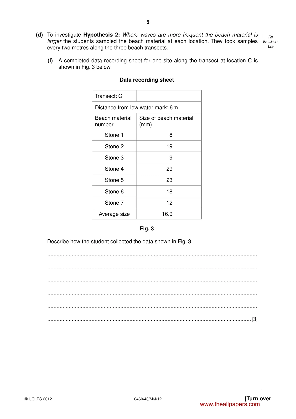 Cambridge IGCSE Geography 0460 2012 May/June Paper 4 · Variant 3 question paper, page 5 of 16